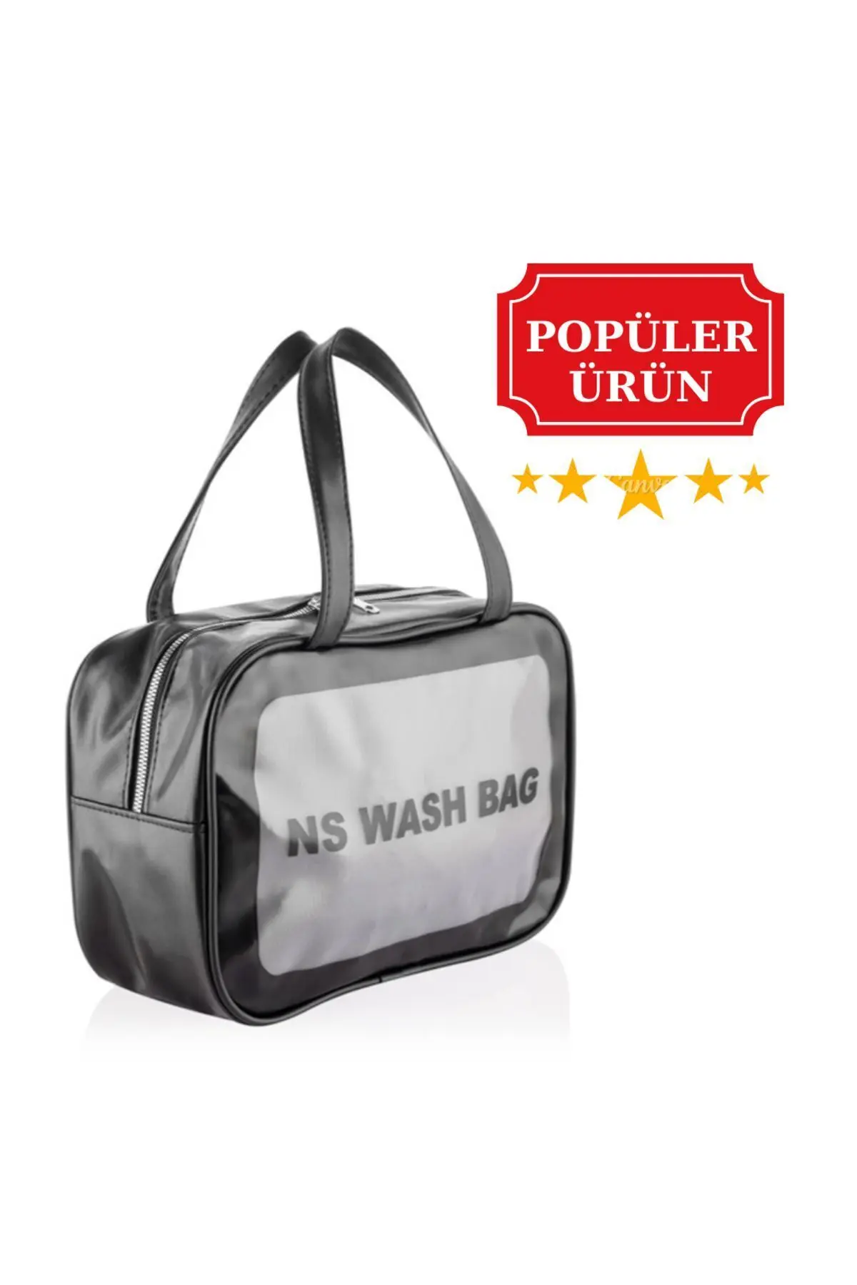 Ns Şeffaf Makyaj Ve Kozmetik Çantası-taşınabilir Seyahat Banyo Saklama Çantası-l (BÜYÜK BOY)