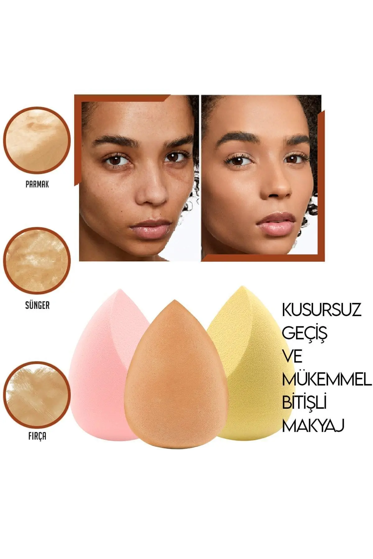 4'lü Kutulu Makyaj Süngeri Seti