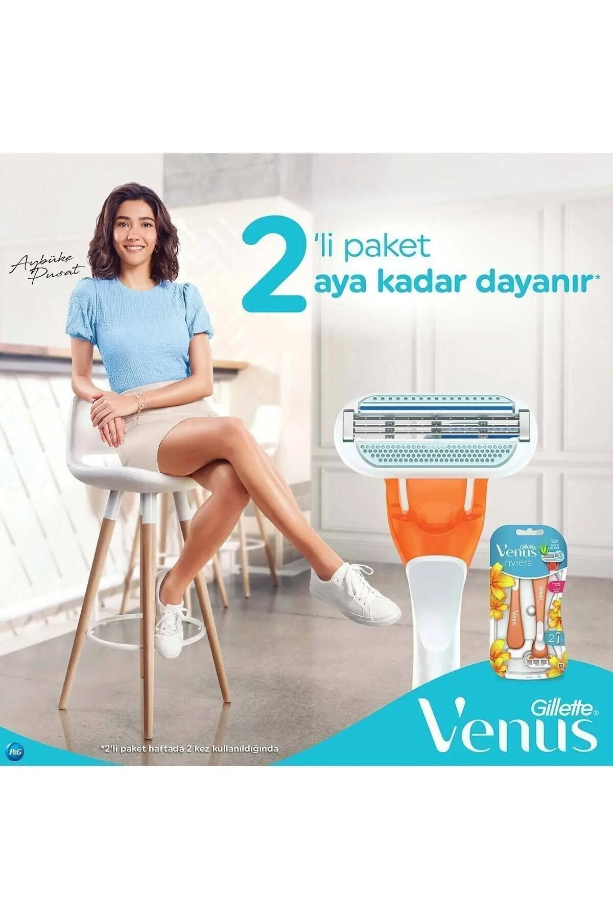 Venus Riviera Kullan At Kadın Tıraş Bıçağı 2'li