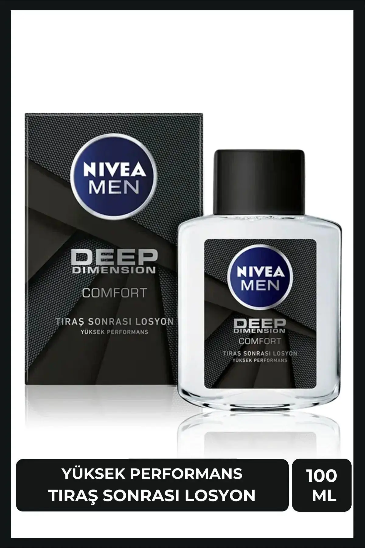NIVEA MEN Erkek Tıraş Sonrası Losyon Deep Dimension Comfort 100ml, Erkeksi Koku, Yüksek Performans