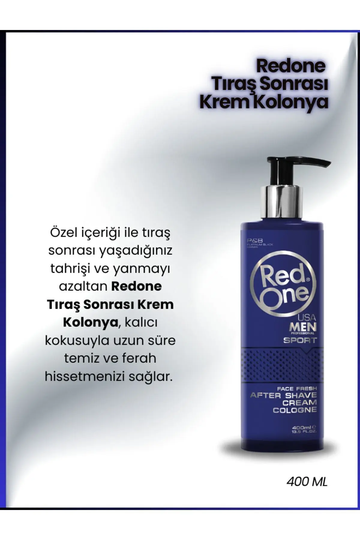 Redone Ter Kokusu Önleyici Ferahlatıcı Krem Kolonya Sport 400 ml 8697926007606