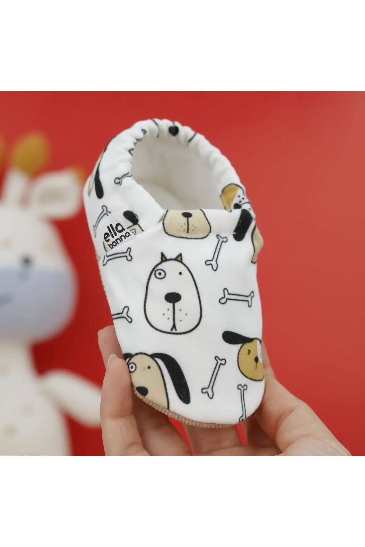 Kaydırmaz Taban Sevimli Köpek Bebek Patik, Ev Botu Terliği Kreş Ayakkabısı Panduf