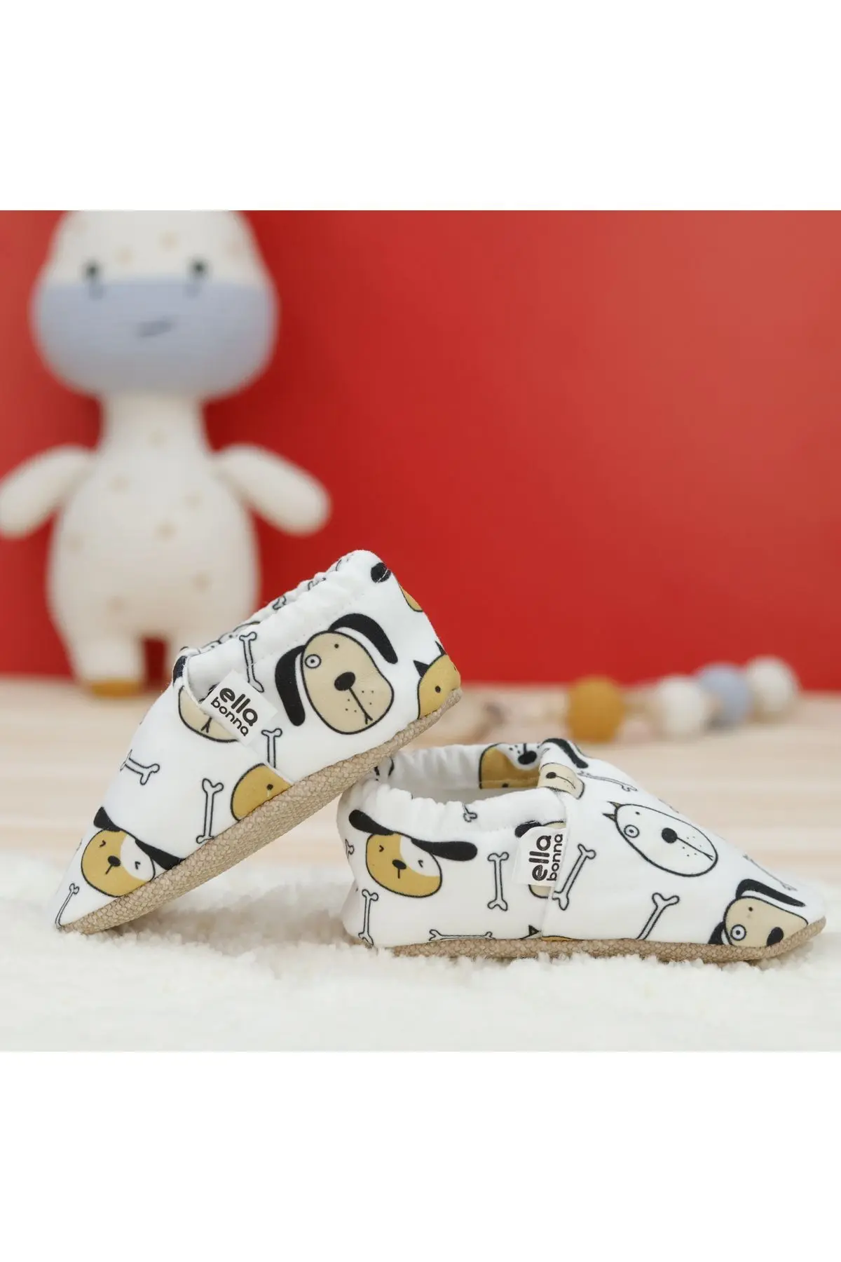 Kaydırmaz Taban Sevimli Köpek Bebek Patik, Ev Botu Terliği Kreş Ayakkabısı Panduf