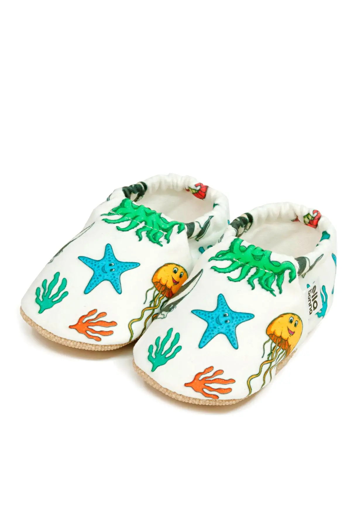 Ella Bonna Kaydırmaz Taban Deniz Hayvanları Bebek Patik, Ev Botu Terliği Kreş Ayakkabısı Panduf