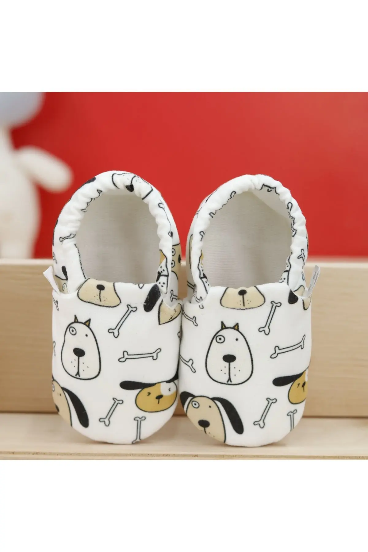 Kaydırmaz Taban Sevimli Köpek Bebek Patik, Ev Botu Terliği Kreş Ayakkabısı Panduf