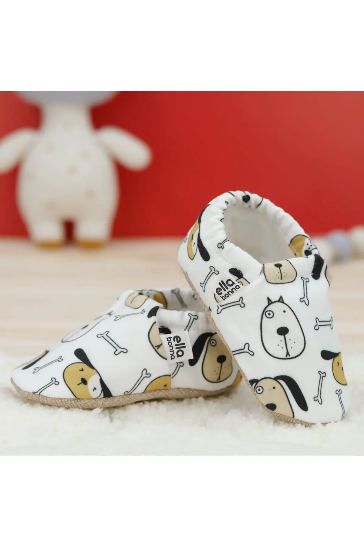 Kaydırmaz Taban Sevimli Köpek Bebek Patik, Ev Botu Terliği Kreş Ayakkabısı Panduf