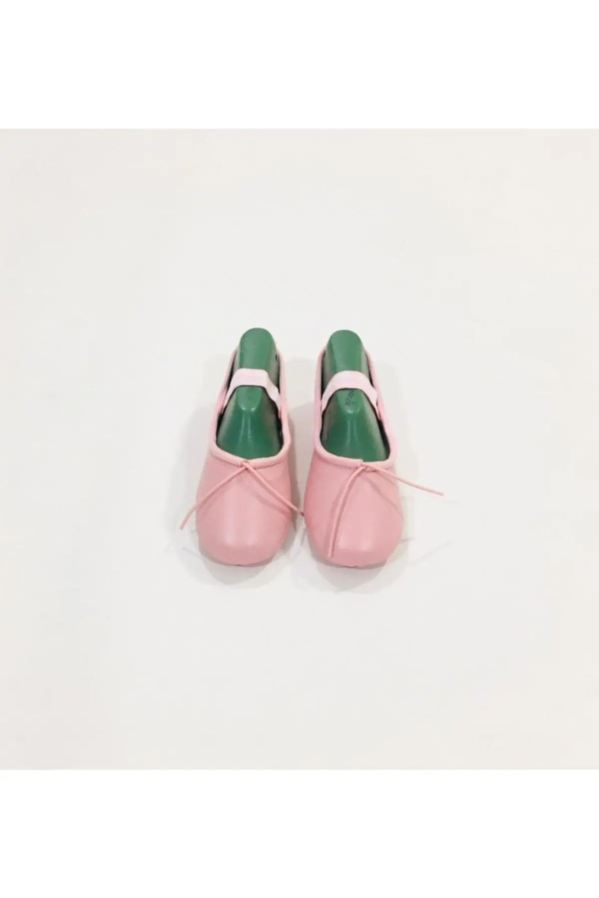 Pembe Deri Tek Taban Bale Patiği