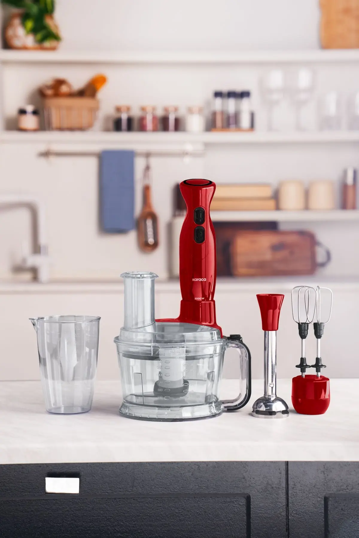 Karaca Pro Multimax 6 in 1 Çok Amaçlı Mutfak Robotu Red
