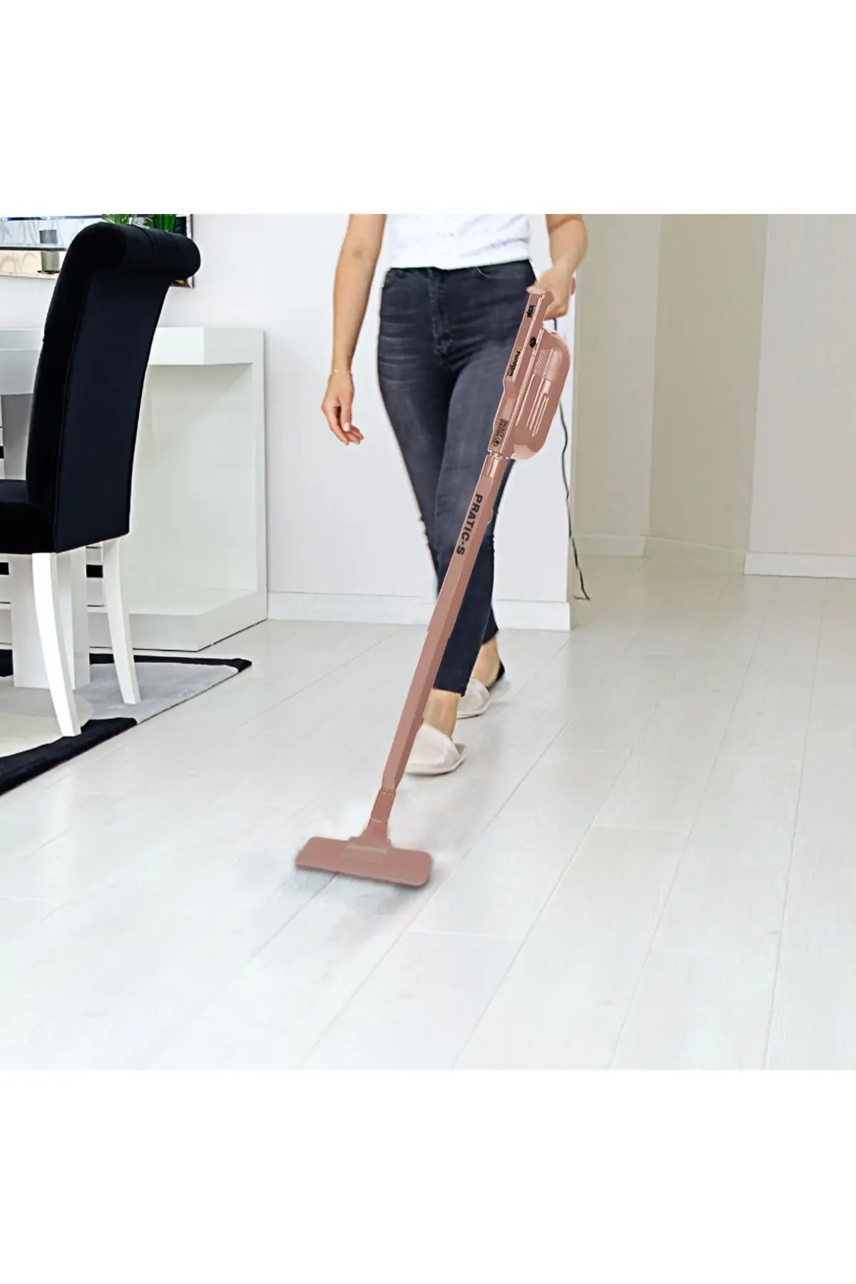 Pratıc-s P 1200 Toz Torbasız Dikey Süpürge Rose Gold