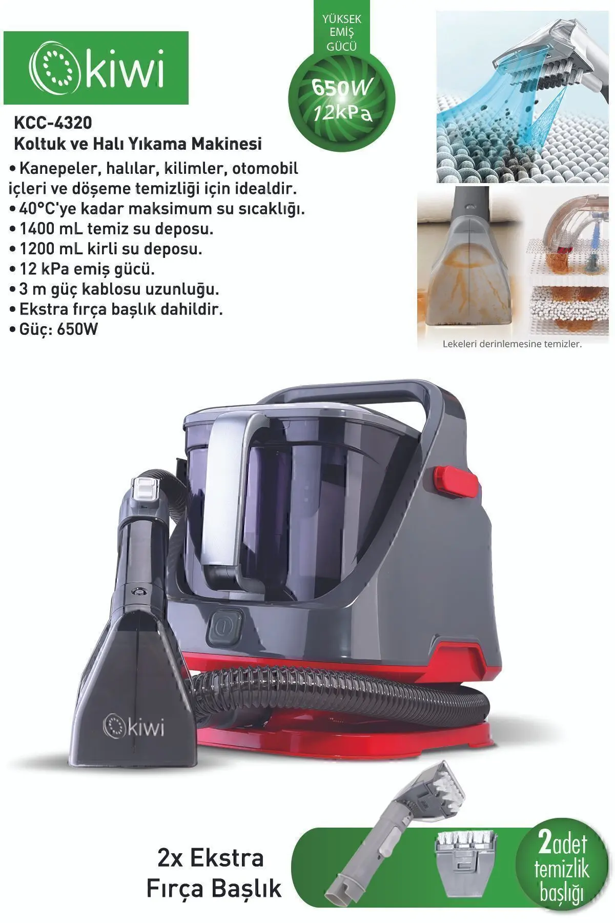 Kiwi Kcc-4320 Koltuk Ve Halı Yıkama Makinesi