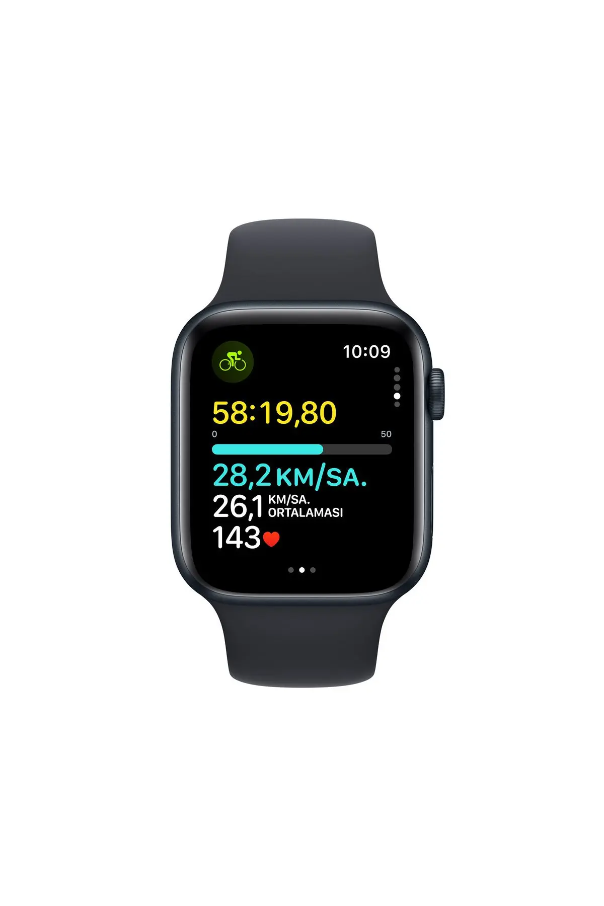 Watch SE GPS 44mm Gece Yarısı Alüminyum Kasa ve Gece Yarısı Spor Kordon - M/L