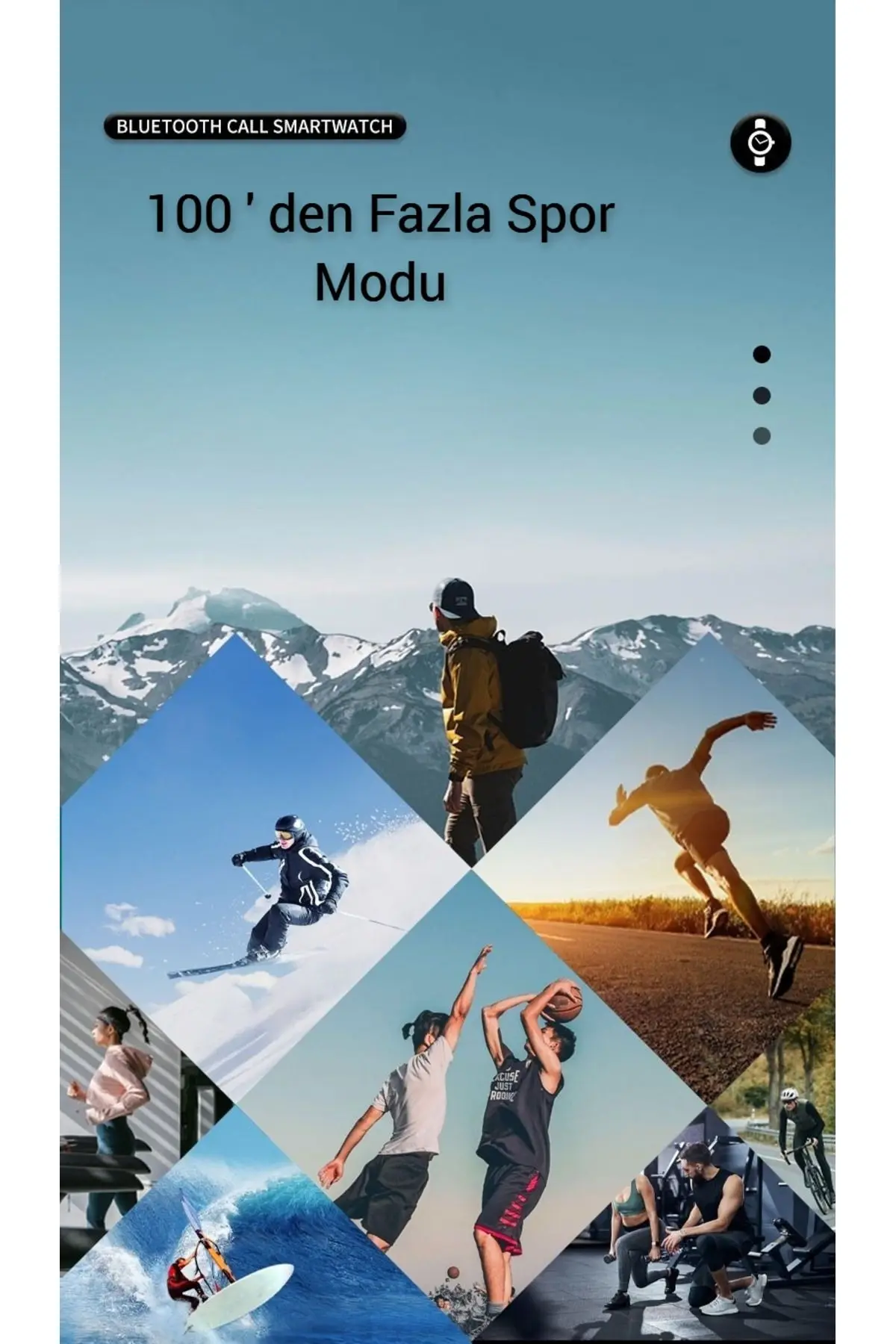 Heyplus GTR Akıllı Saat Bluetooth 5.2 Sesli Görüşme 1.60 inc Amoled Ekran Silver
