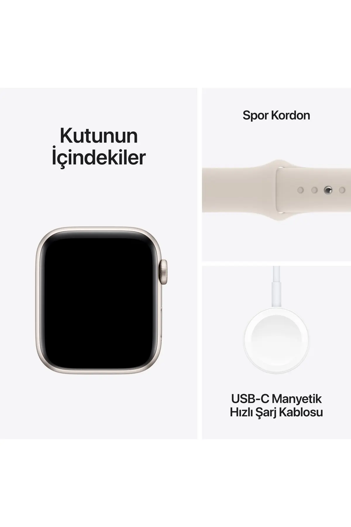 Watch SE GPS 44mm Yıldız Işığı Alüminyum Kasa ve Yıldız Işığı Spor Kordon - S/M