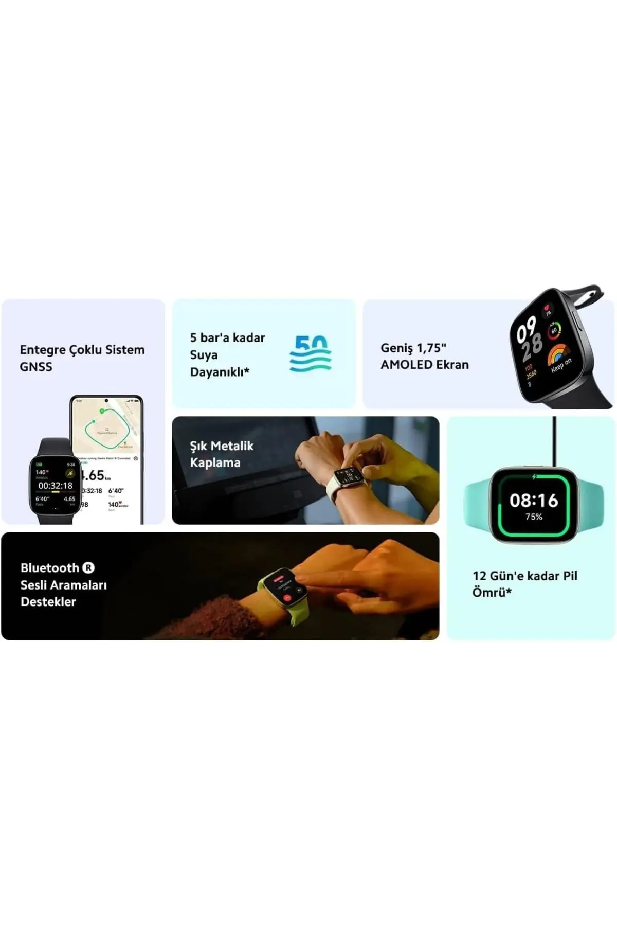 Redmi Watch 3 Siyah Akıllı Saat