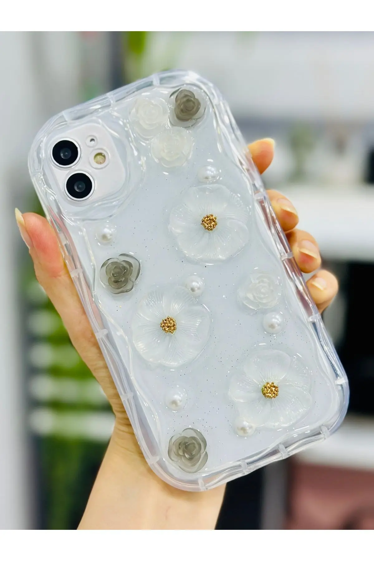 Iphone 11 Uyumlu 3d Oyuncak Çiçek Tasarımlı Yumuşak Silikon Kılıf