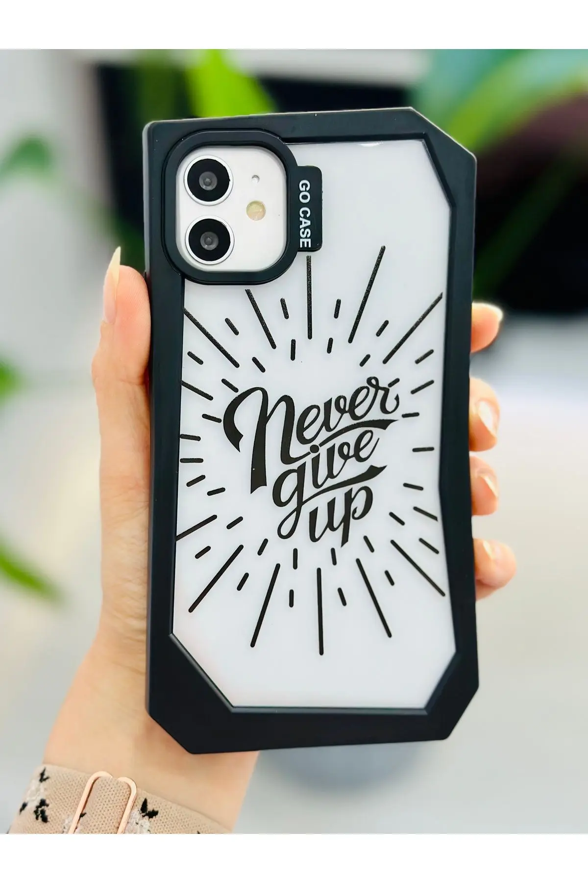 Go Aksesuar Iphone 11 Uyumlu Kenarı  Asimetrik  Baskı  Tasarımlı Yumuşak Silikon Kılıf