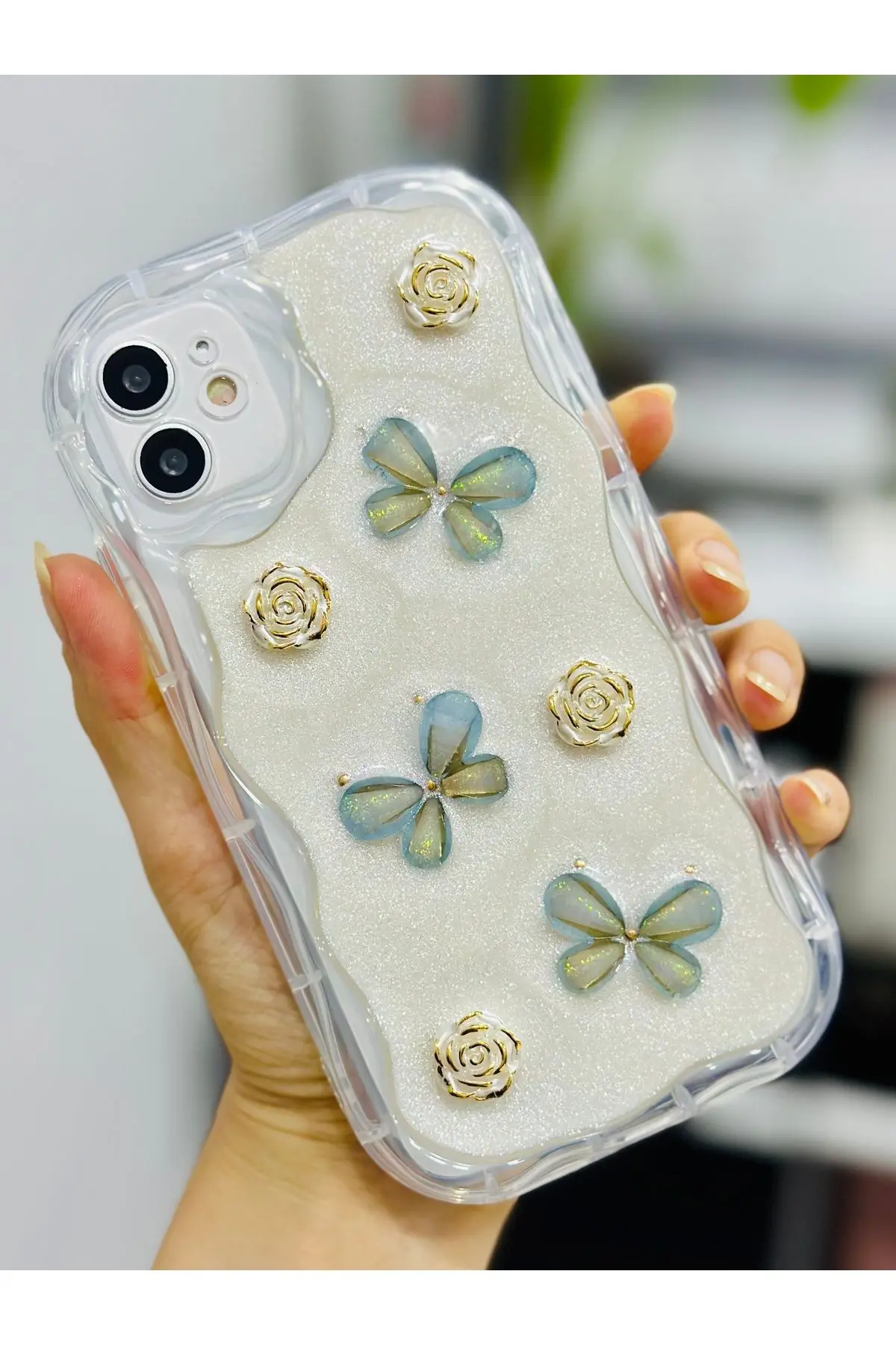 Iphone 11 Uyumlu 3d Oyuncak Kelebek Tasarımlı Yumuşak Silikon Kılıf