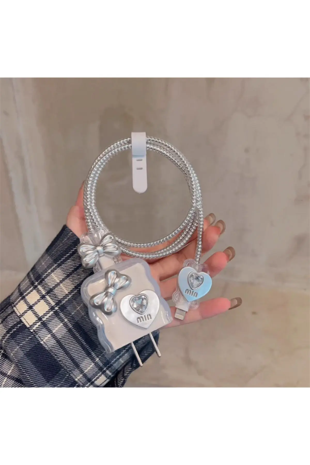 KVK PRİVACY 18W/20W Uyumlu Şarj Kılıfı, Şarj Kablosu Örme Aparatı, Kablo Koruyucu Aparatı, Toparlayıcı