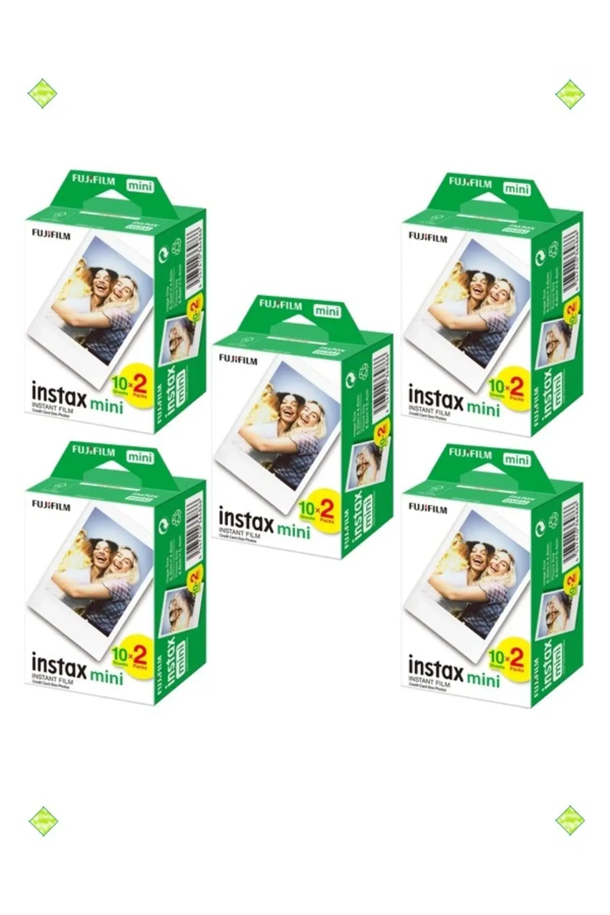 Fujifilm Instax Mini 7-8-9-10-11-12 Uyumlu 20'li Film 5'li Set 100 Poz