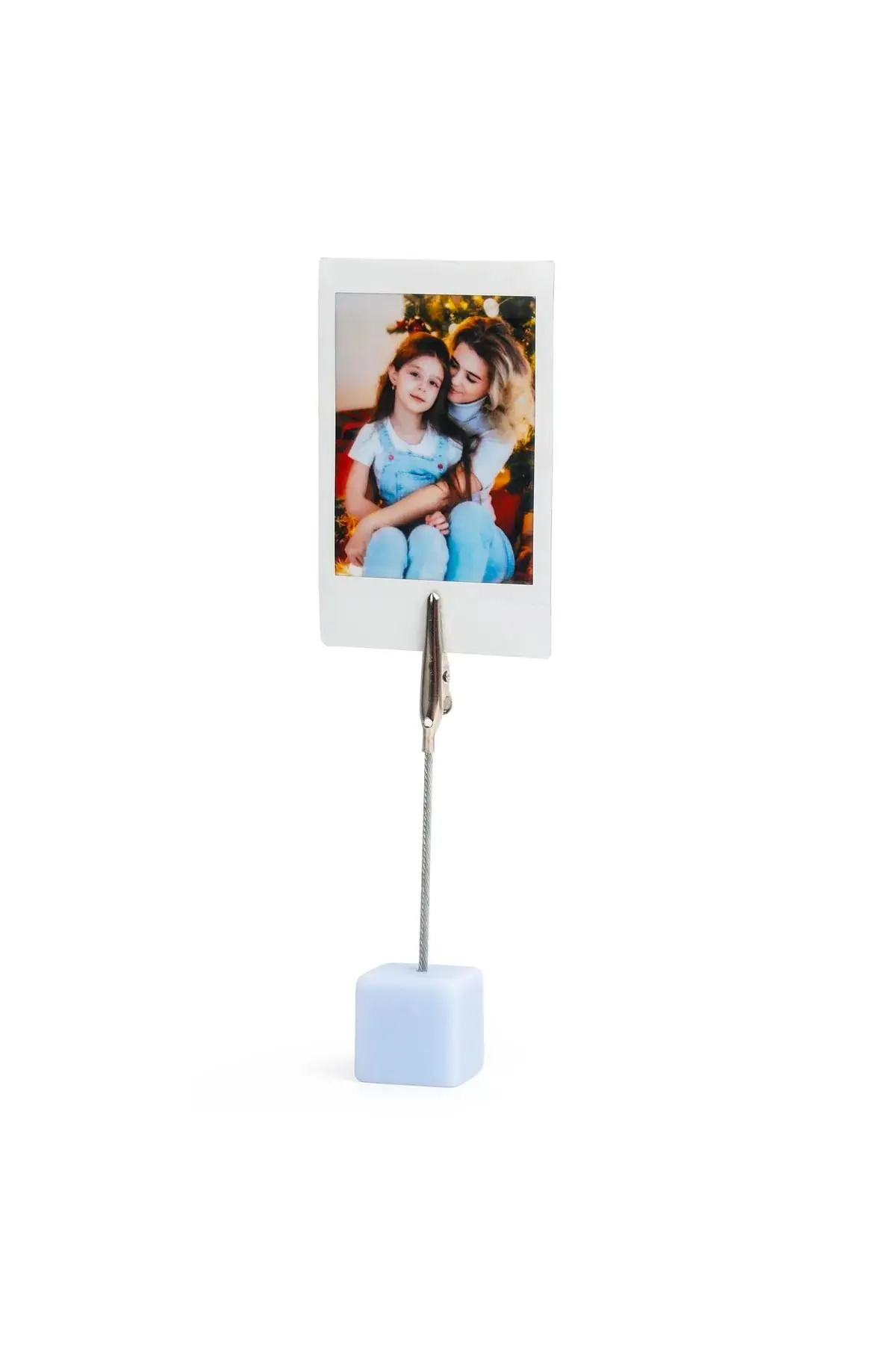 Instax mini 12 Mavi Fotoğraf Makinesi-10'lu Film-Kıskaçlı Stand-PVC Albüm ve Simli Pleksi Kılıf Seti