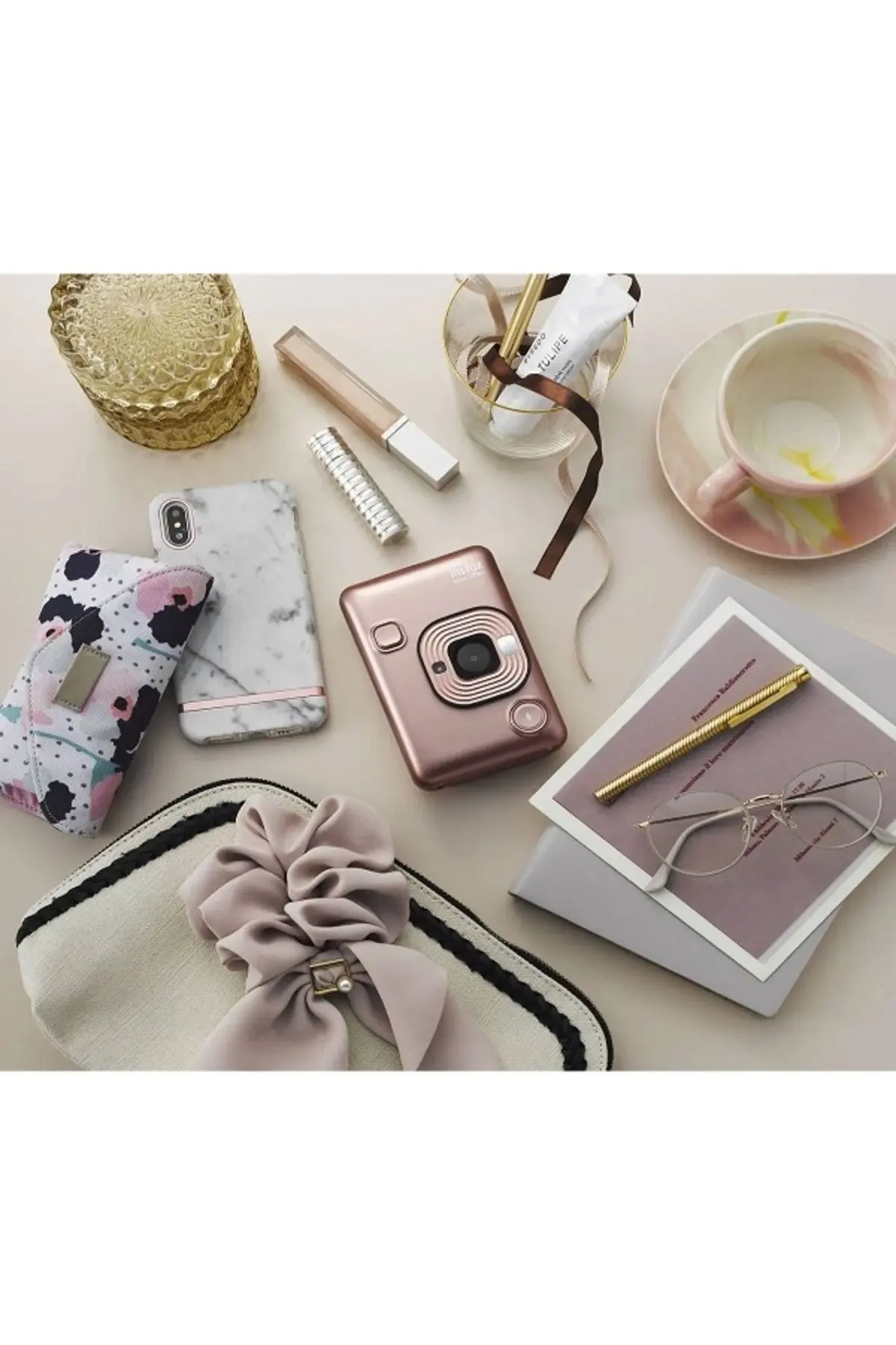 instax mini LiPlay Hybrid Blush Gold Fotoğraf Makinesi