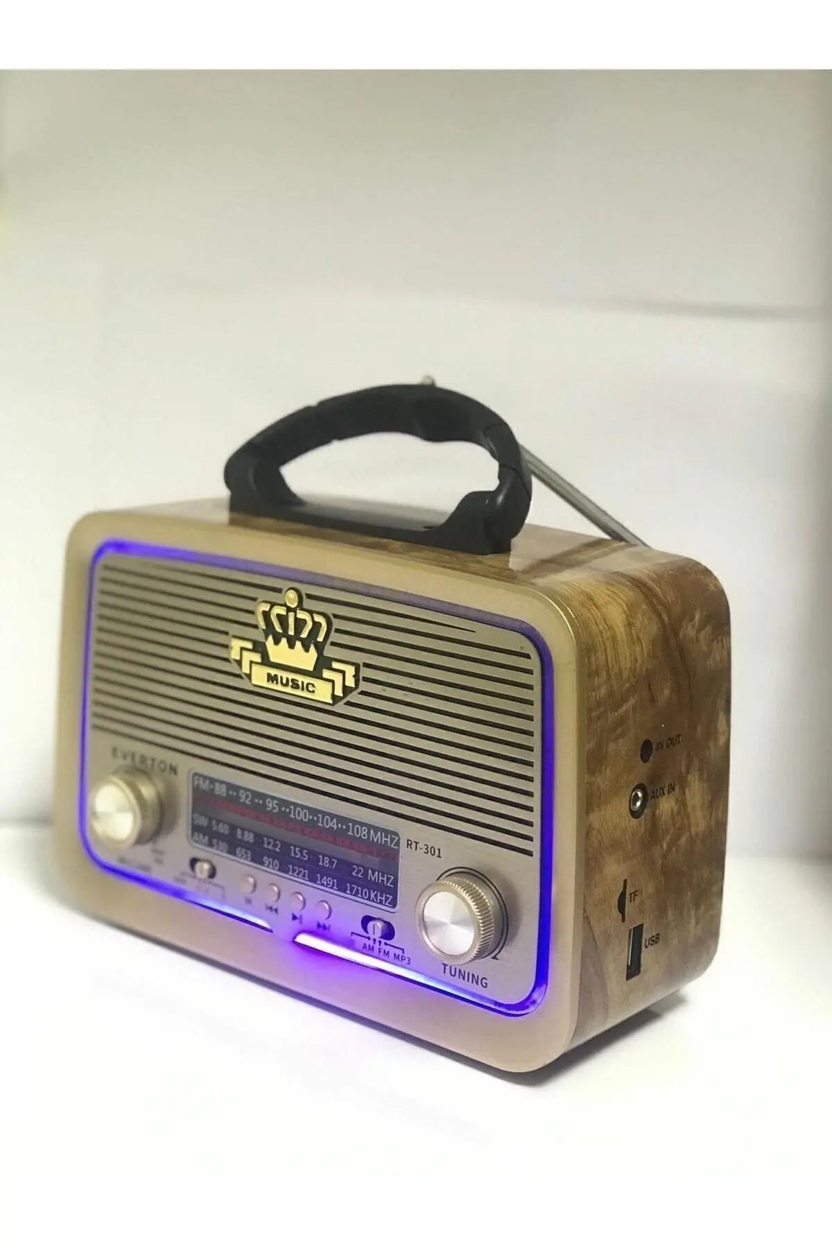 Shop-rt-301 Nostaljik Görünümlü Bluetoothlu Mp3 Çalar Radyo Müzik Kutusu Rt301