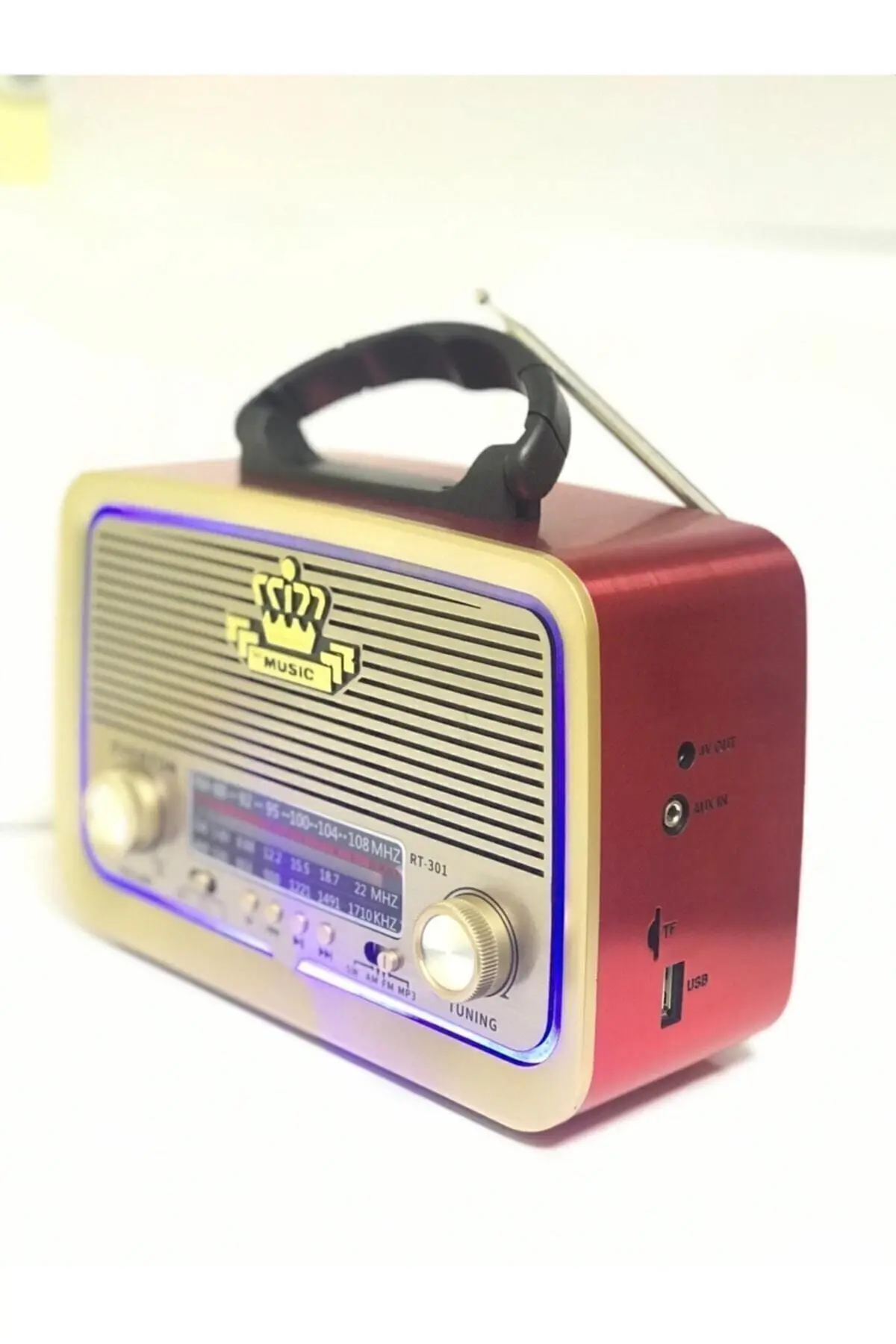 Shop-rt-301 Nostaljik Görünümlü Bluetoothlu Mp3 Çalar Radyo Müzik Kutusu Rt301