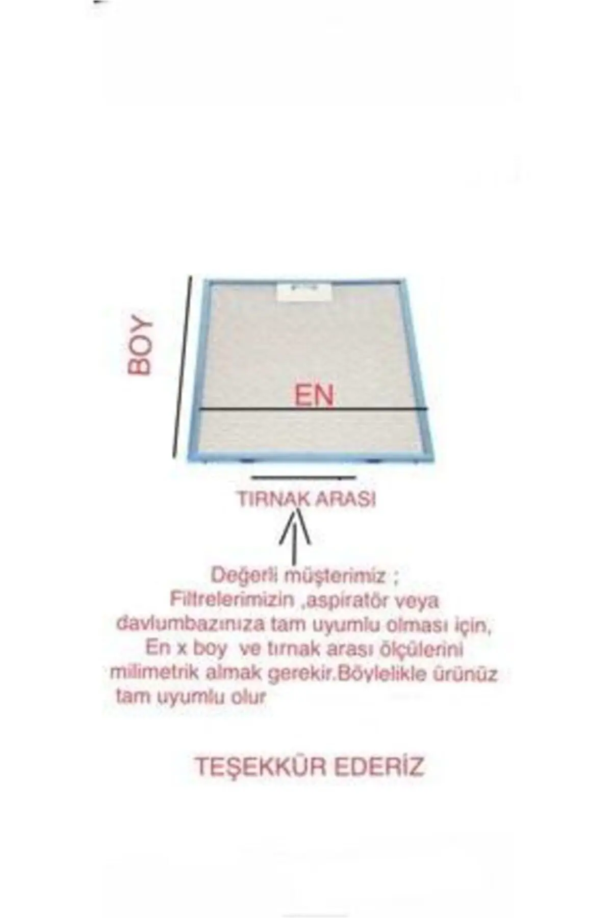 Davlumbaz Ankastre Aspiratör 26,2x25,3cm Yağ Filtresi En 26,2 Cm Boy 25,3 Cm 262x253 Mm