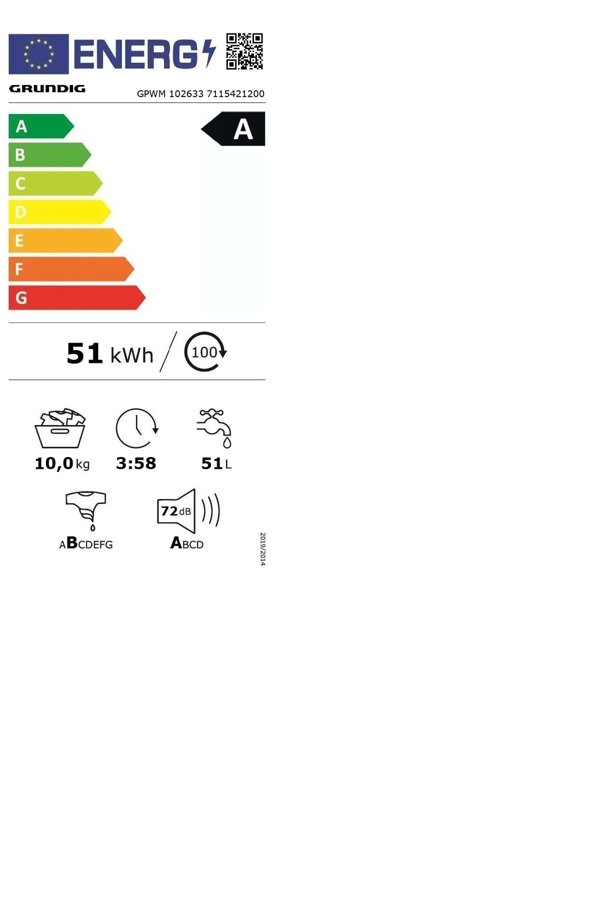 Gpwm 102633 10kg 1200 Devir Çamaşır Makinesi 7115421200