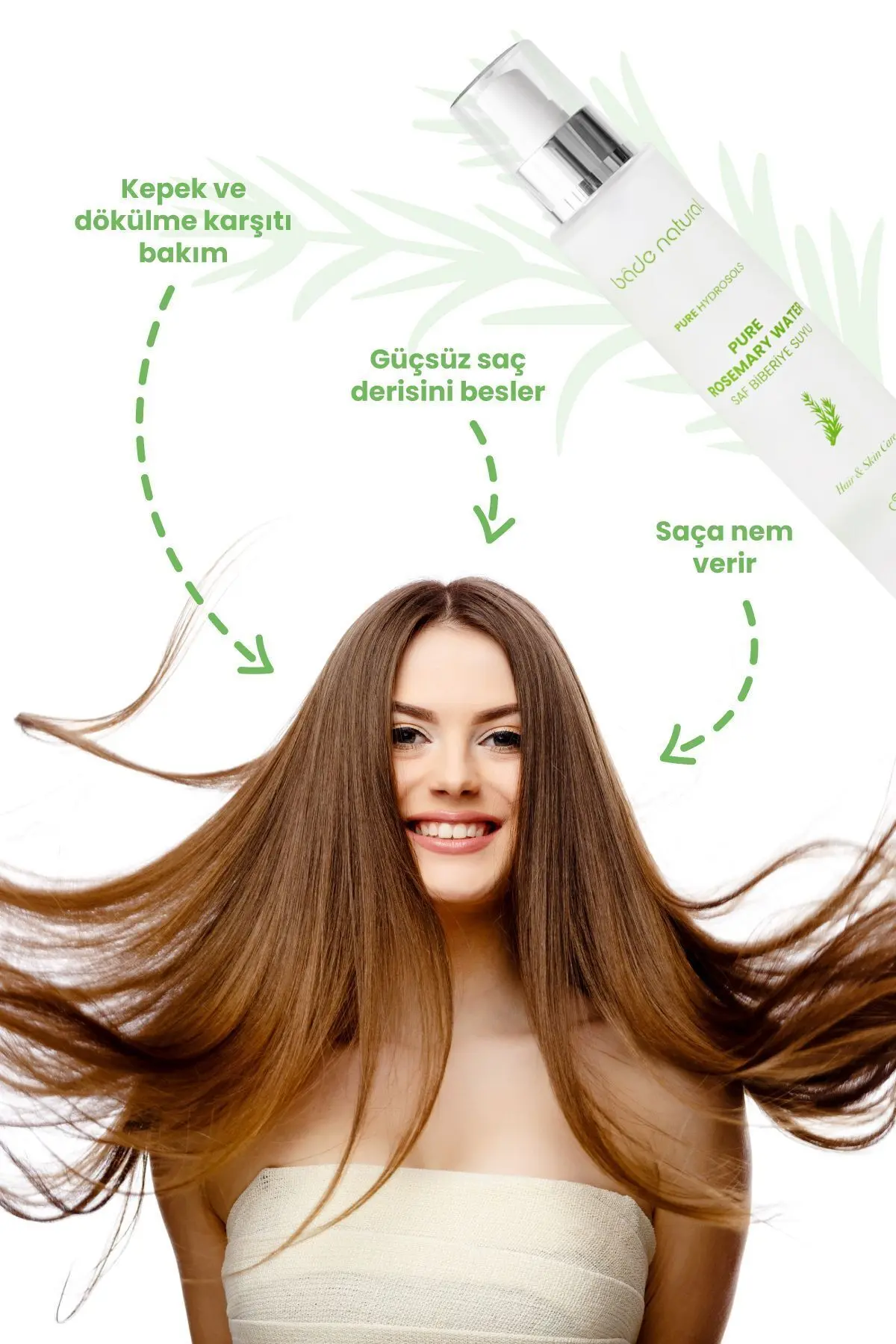 Biberiye Suyu Güçlendirici Saç Toniği %100 Doğal ve Saf 100 ml