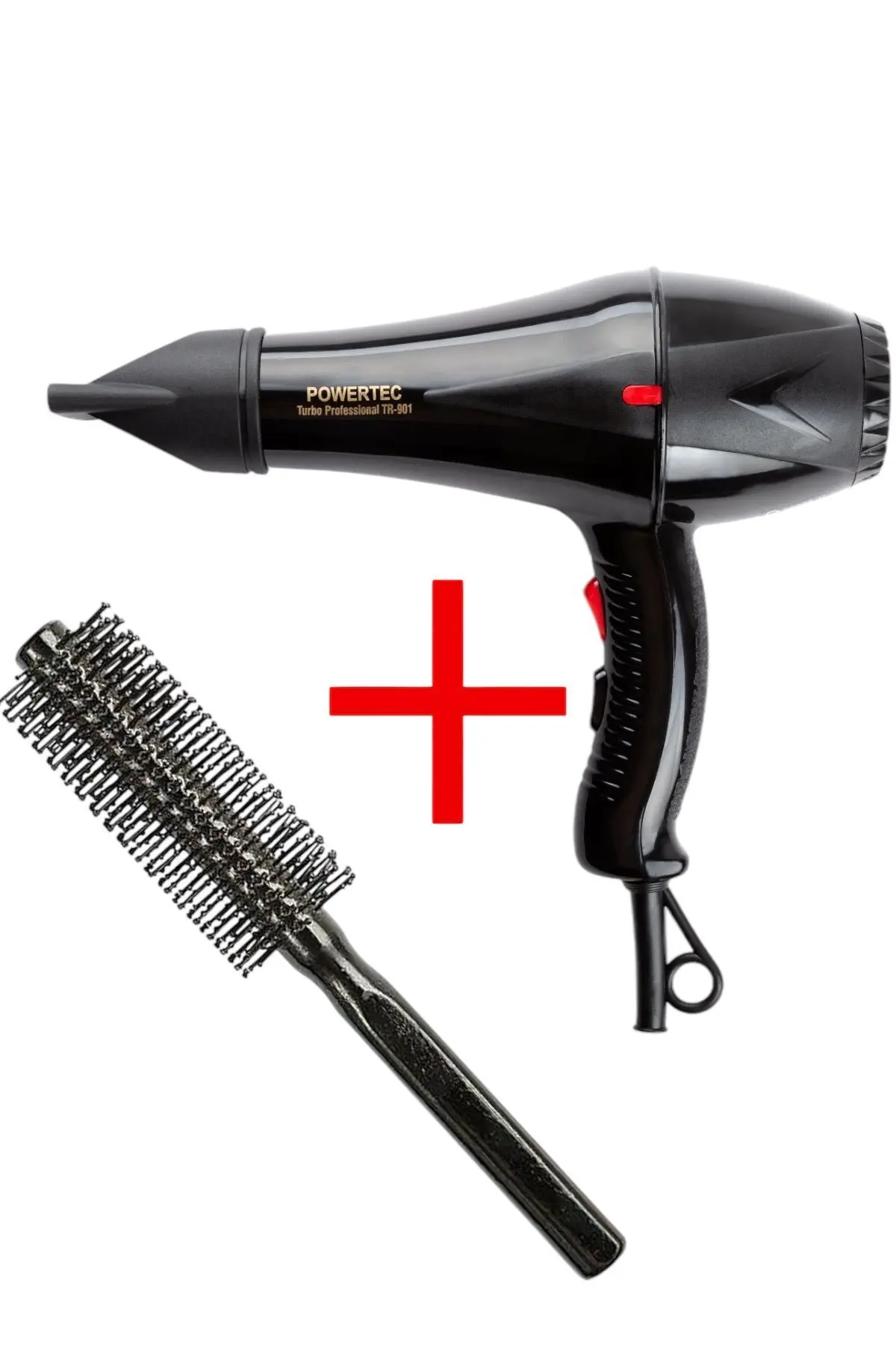 Powertec TR-901 Turbo Profesyonel Fön Makinası + Berber Fön Fırçası