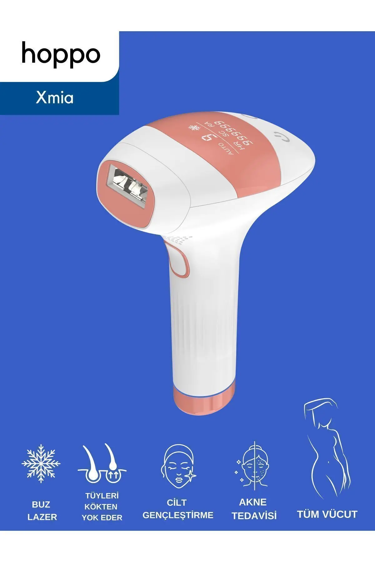 Xmia Ipl Buz Lazer Epilasyon Cihazı 999.999 Atım 9 Kademe Ultra Güçlü
