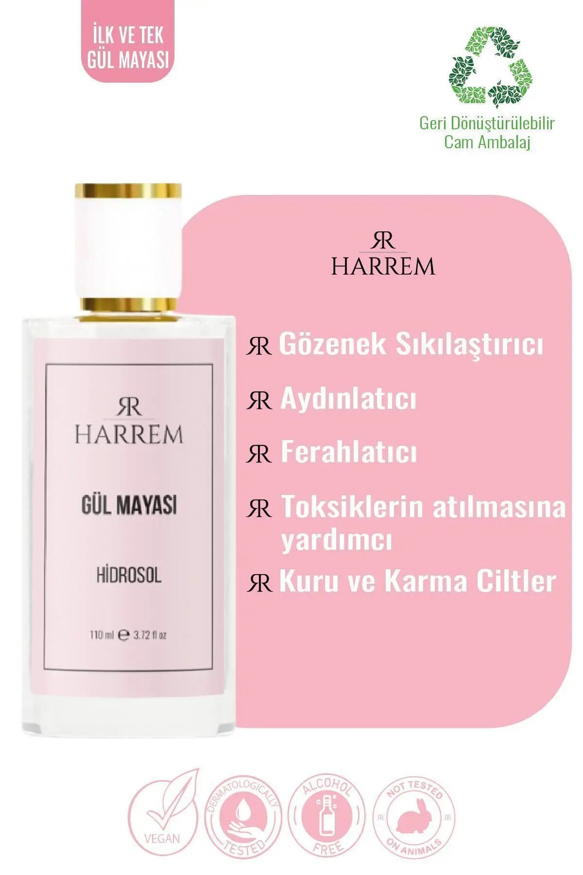 Gül Mayası Aydınlatıcı Ve Gözenek Sıkılaştırıcı Tonik