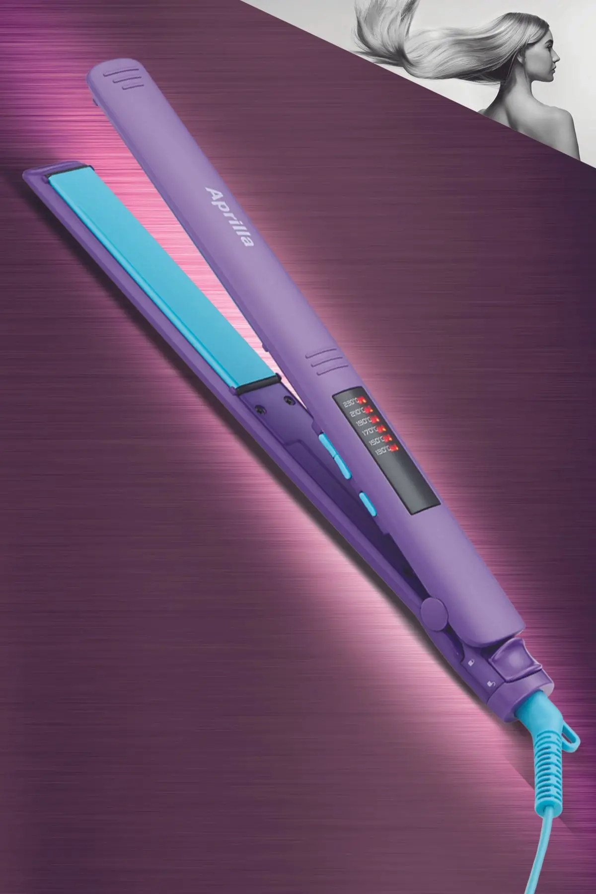 Ahs 2052 Dijital Isı Ayarlı Profesyonel Saç Düzleştirici Mor