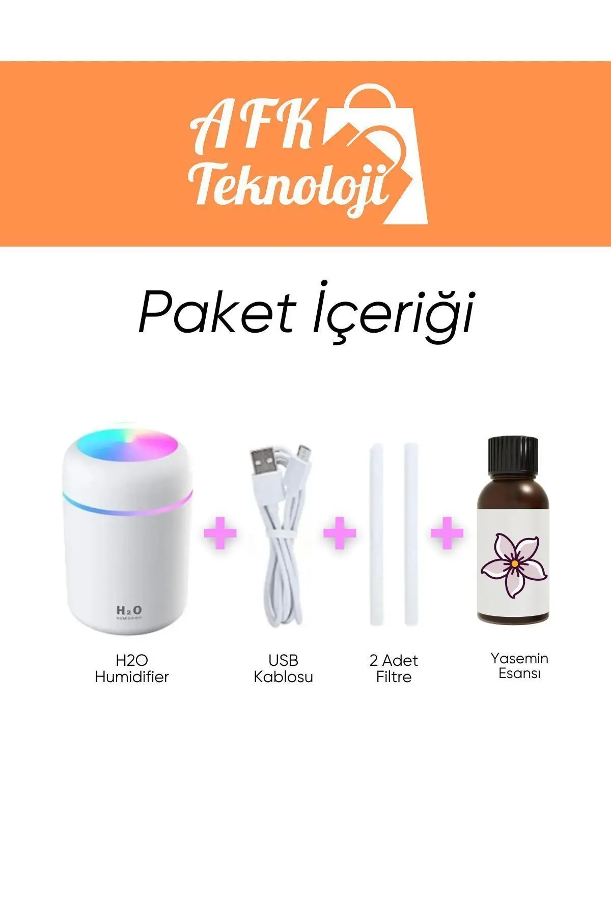 300ml Hava Nemlendirici Buhar Makinesi - Yasemin Esansı