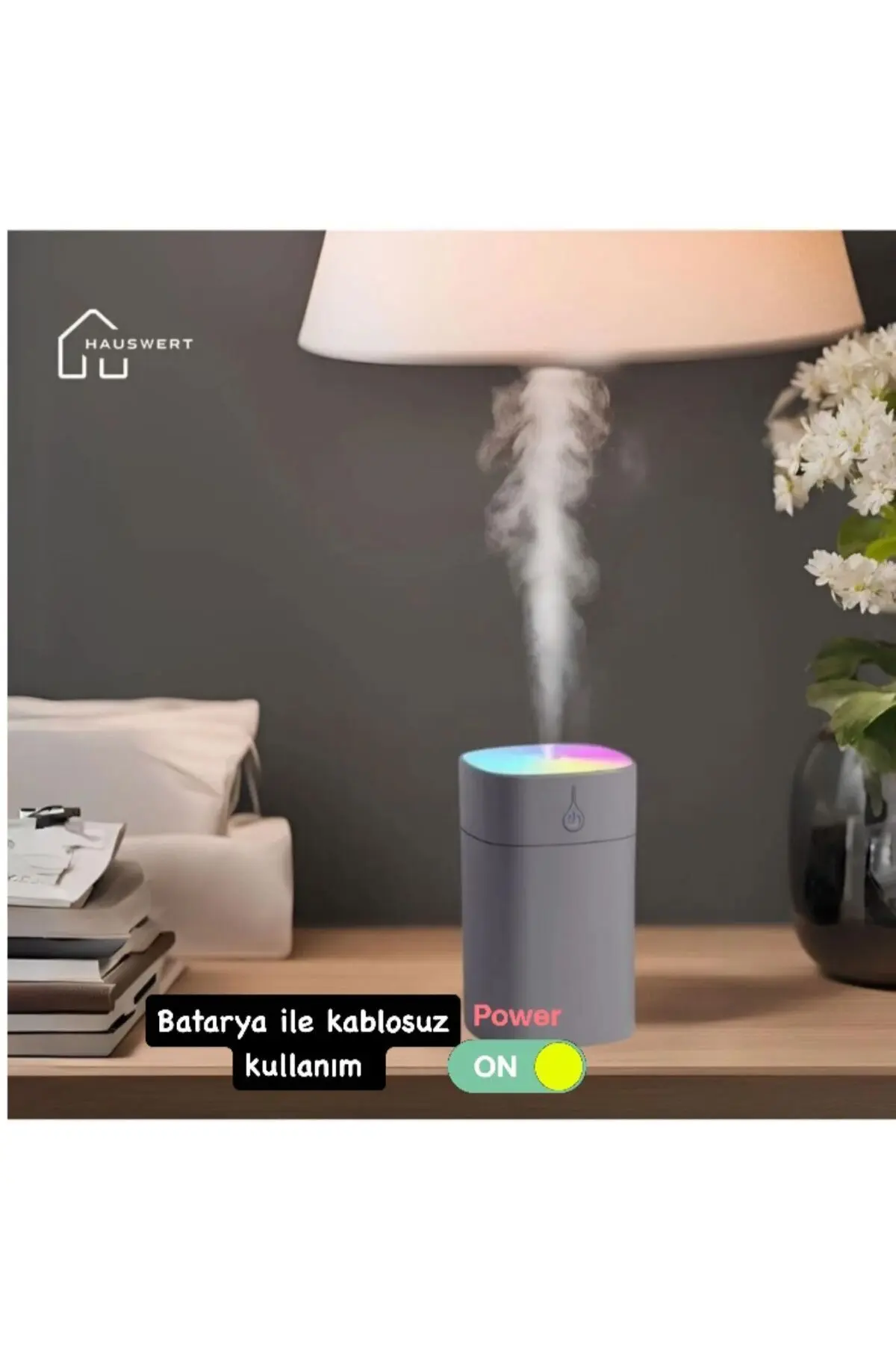 Şarjlı Humidifier 400 Ml Hava Nemlendirici Buhar Makinesi Ve Aroma Difüzörü