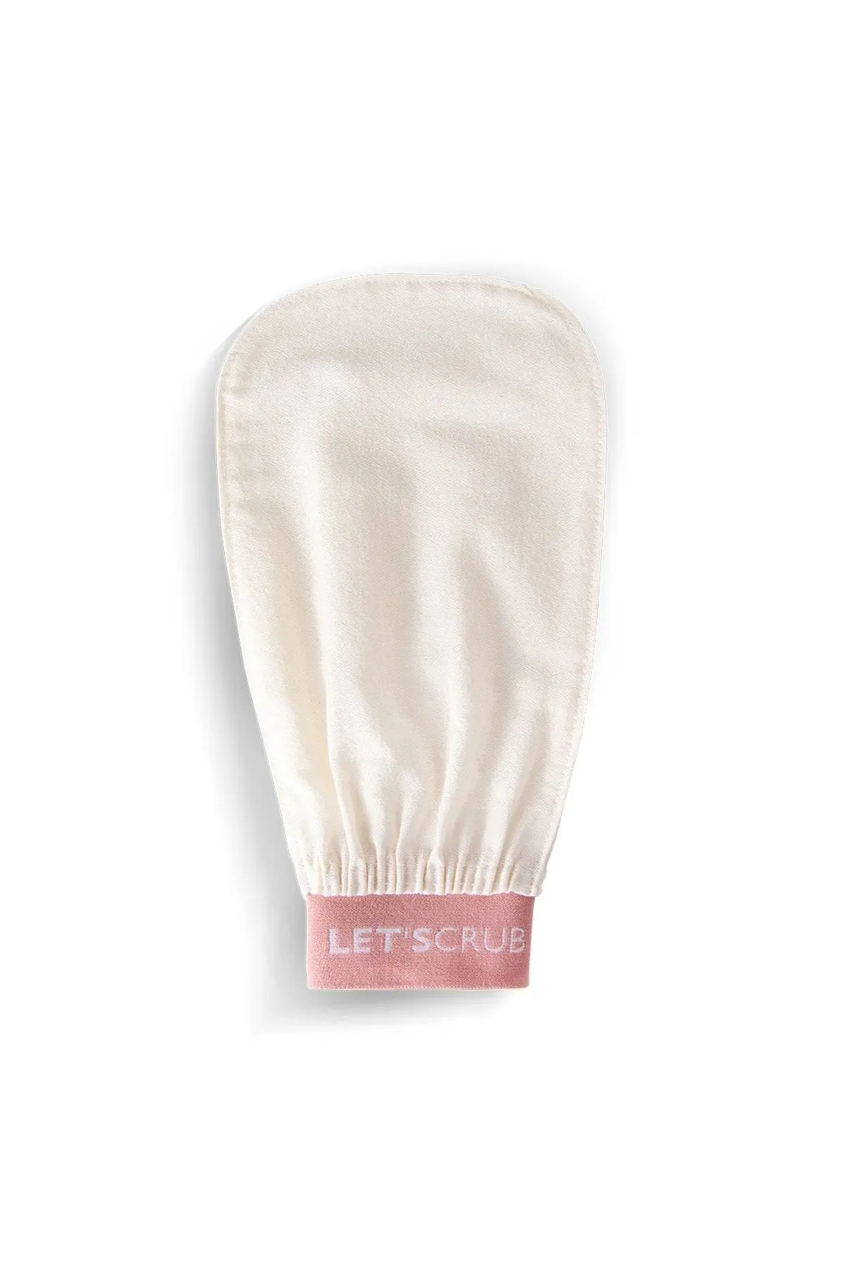 LET'SCRUB 1 Adet Ekru Banyo Duş Kesesi Peeling Eldiveni %100 Floş Ipek Kadın Ve Erkekler Için