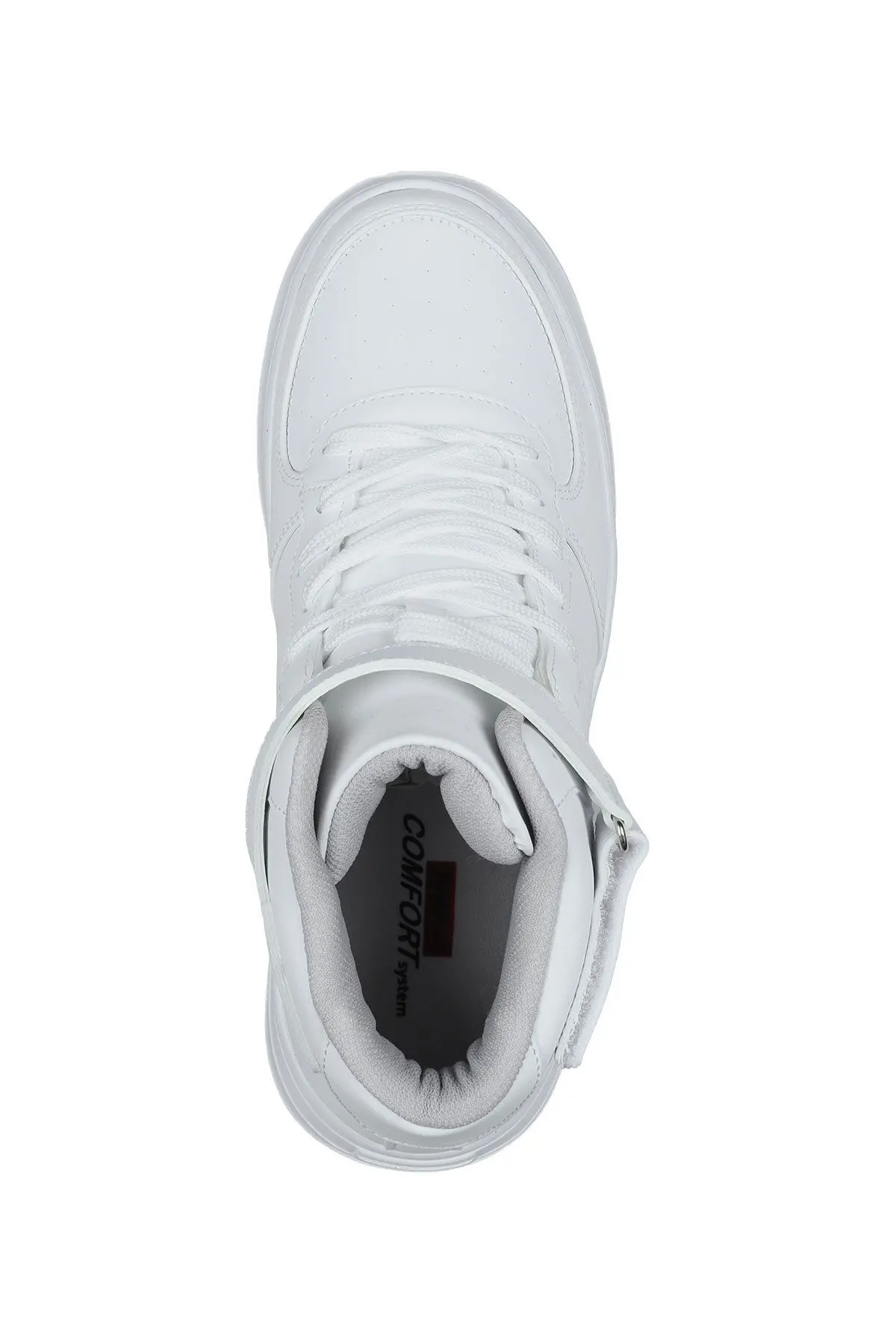 17308 Yüksek Bilekli Beyaz Kadın Sneaker Günlük Spor Ayakkabı