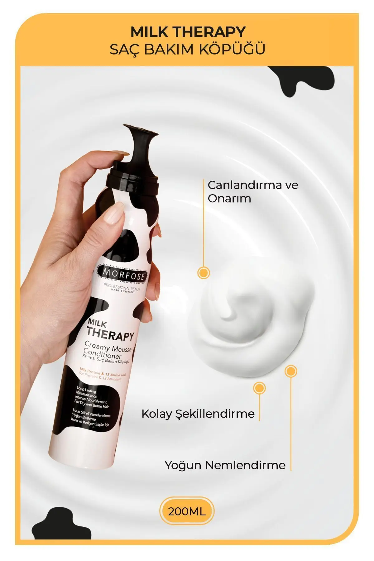 Milk Therapy Saç Köpüğü 200 ml - Besleyici, Koruyucu Etki