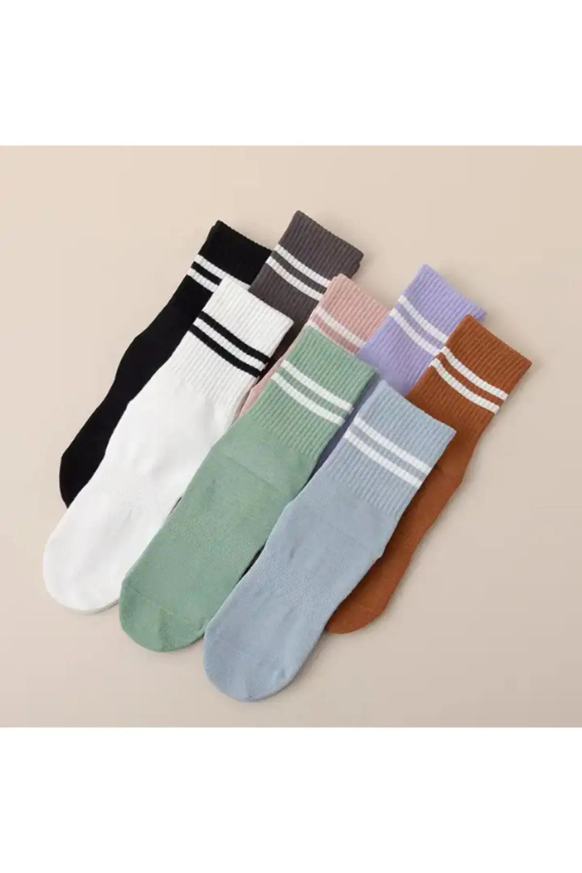 - Yoga Ve Pilates Için Profesyonel Kaydırmaz Tabanlı Çorap Kahverengi