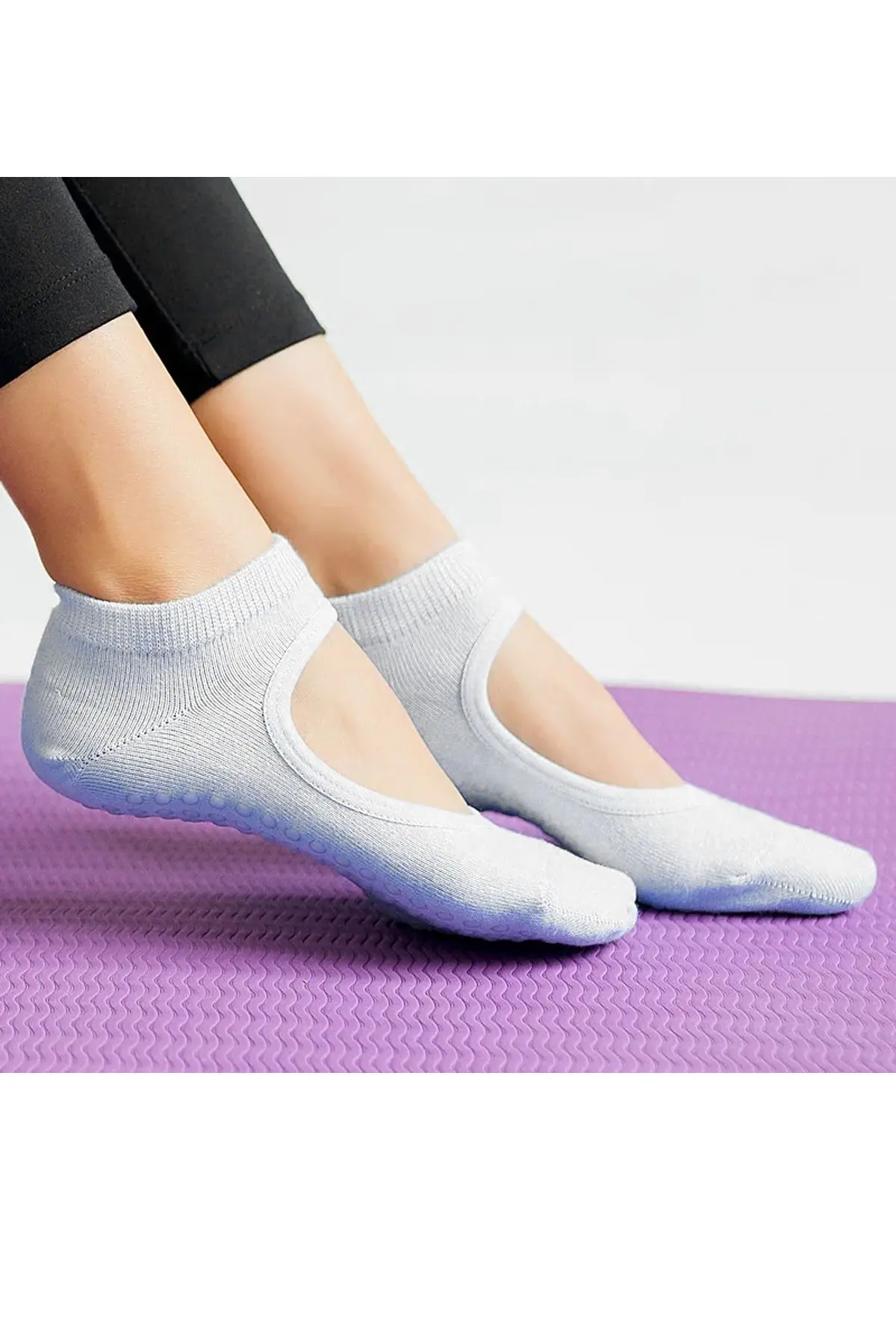 Pilates Ve Yoga Çorabı Kaydırmaz Tabanlı Pilates Çorabı Yoga Çorabı Plates Çorabı Dans Çorabı