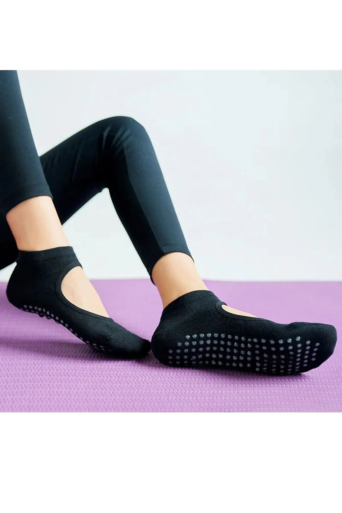 Pilates Ve Yoga Çorabı Kaydırmaz Tabanlı Pilates Çorabı Yoga Çorabı Plates Çorabı Dans Çorabı