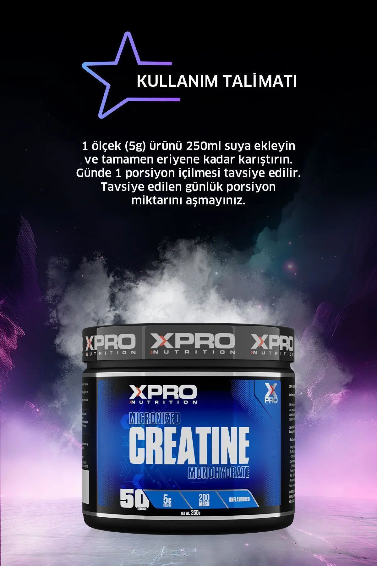 Creatine Monohydrate 250 gr - Aromasız Kreatin