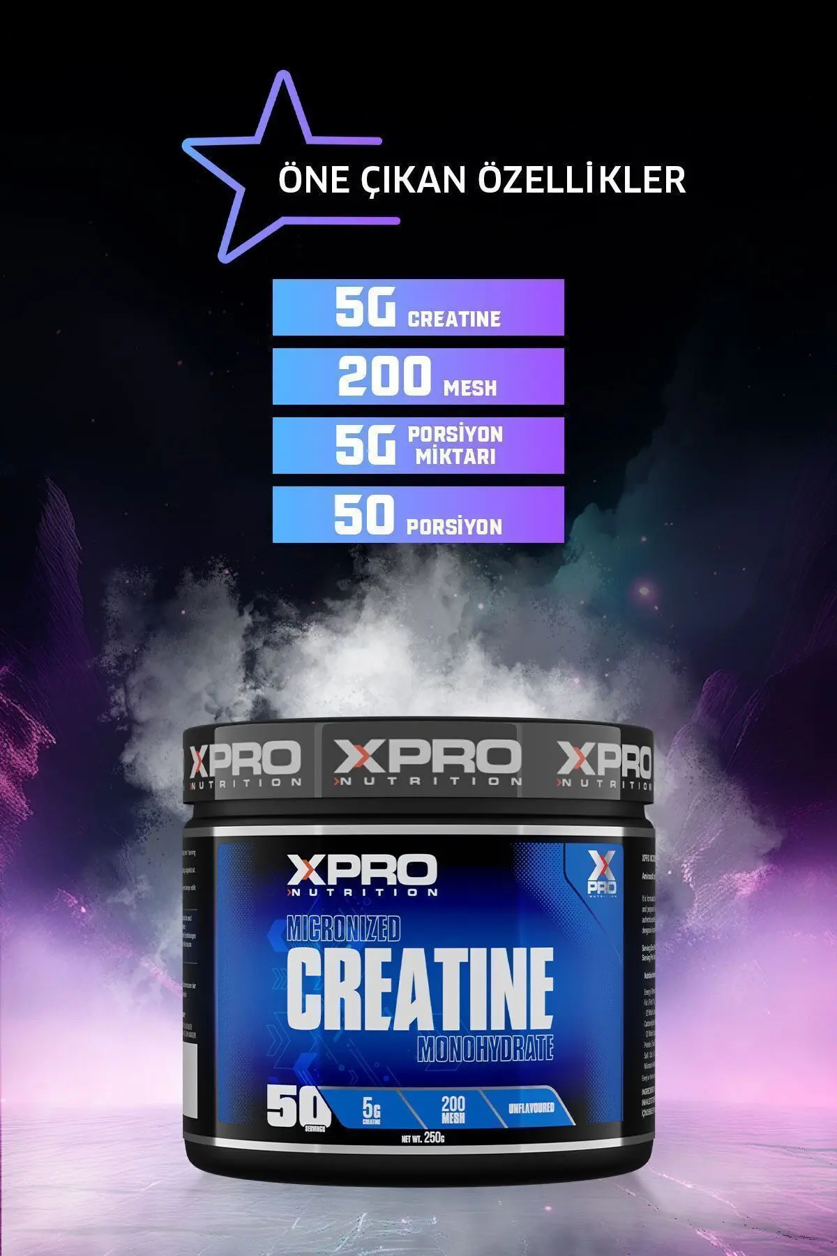Creatine Monohydrate 250 gr - Aromasız Kreatin