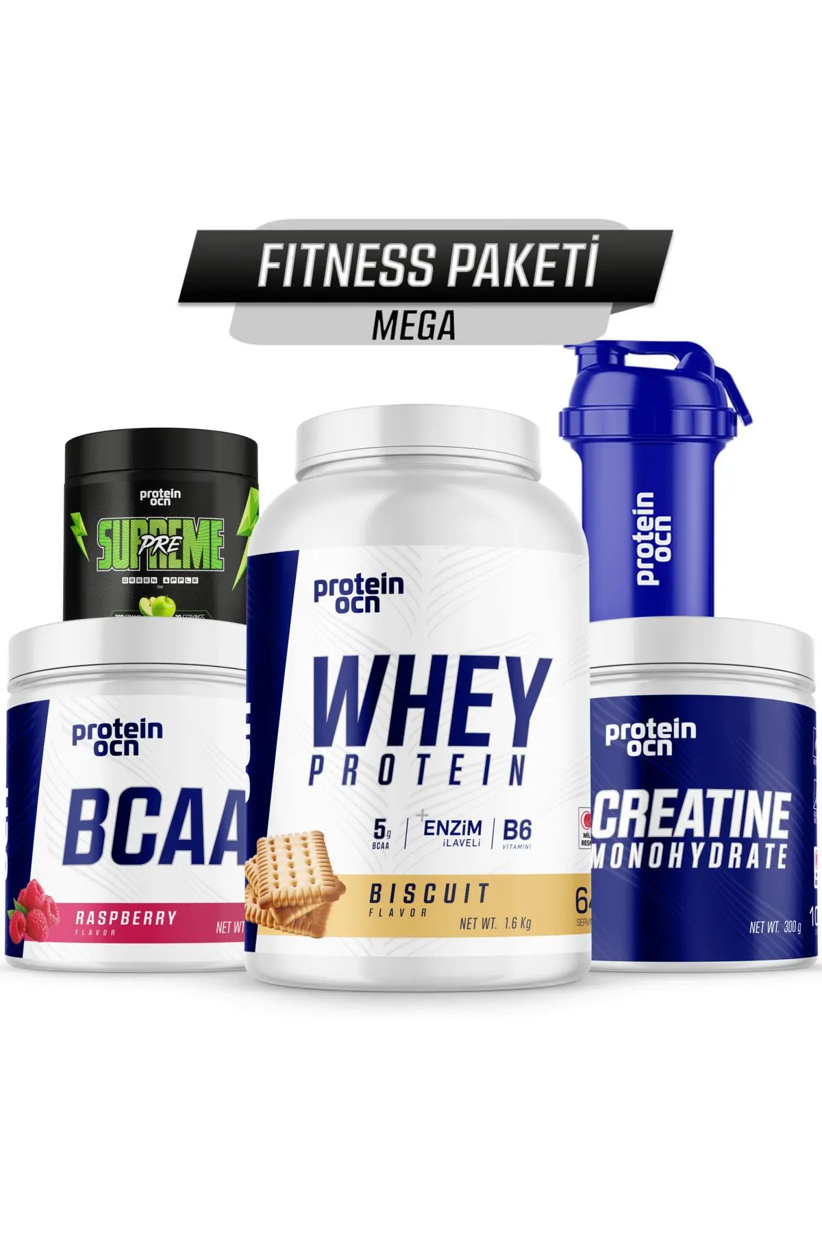 Proteinocean Fıtness Paketi Mega - Bisküvi Ahududu