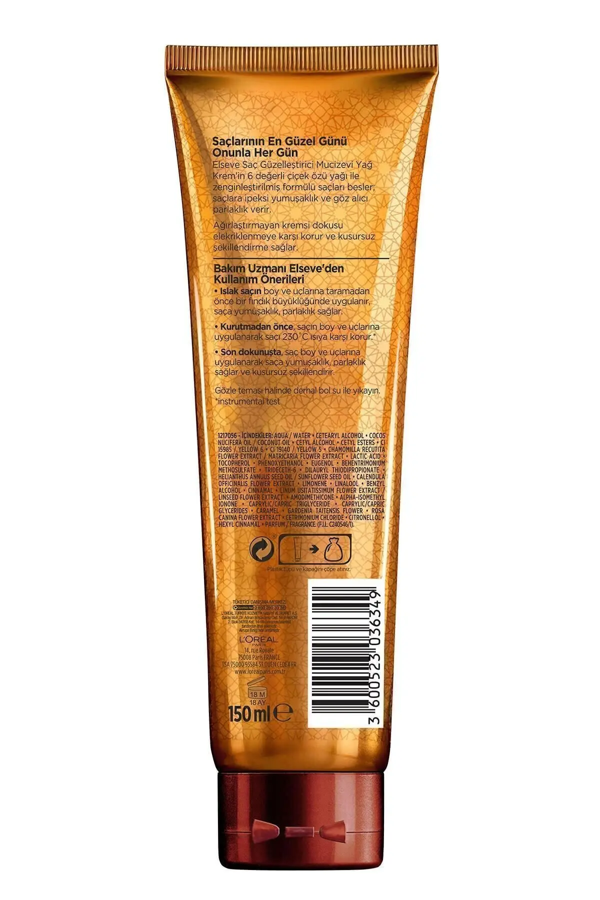 L'oréal Paris Mucizevi Yağ Saç Güzelleştirici Krem 150 ml - Kuru Ve Sert Saçlar