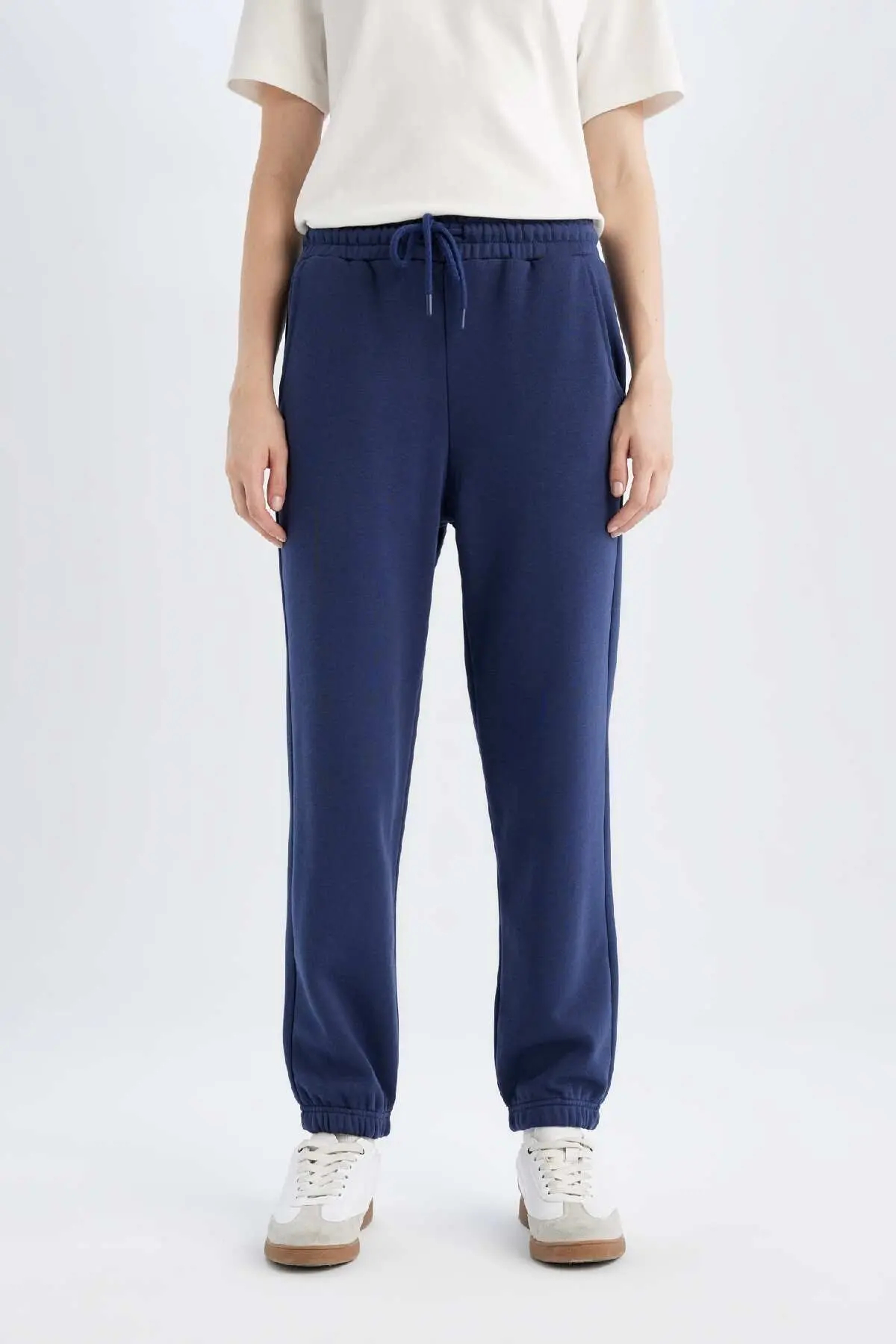Standart Fit Esnek Bantlı Paça Uzun Boy Kalın Kumaş Basic Jogger Eşofman Altı S7370AZ24WN