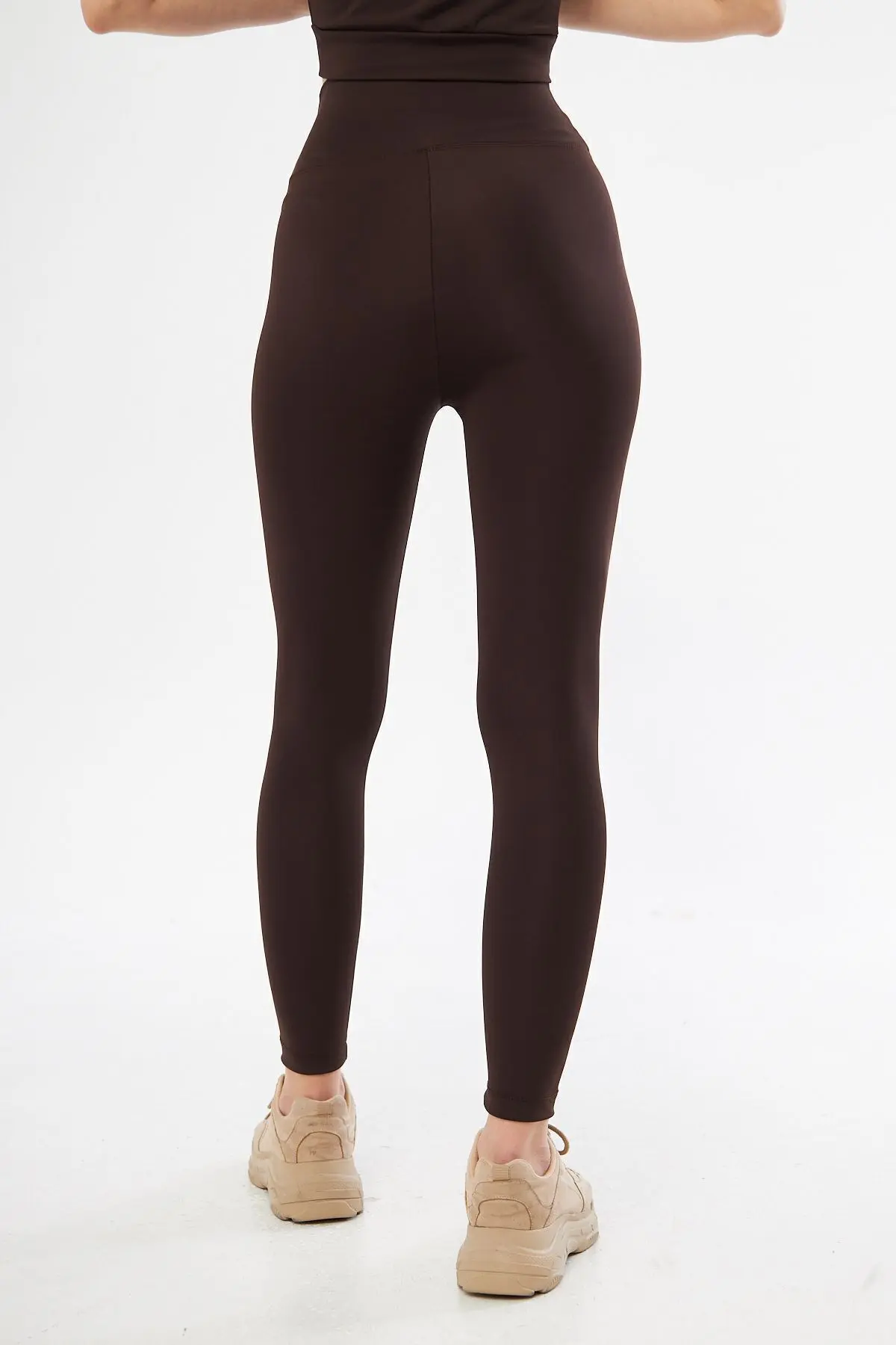 Yüksek Bel Likralı Toparlayıcı Tayt