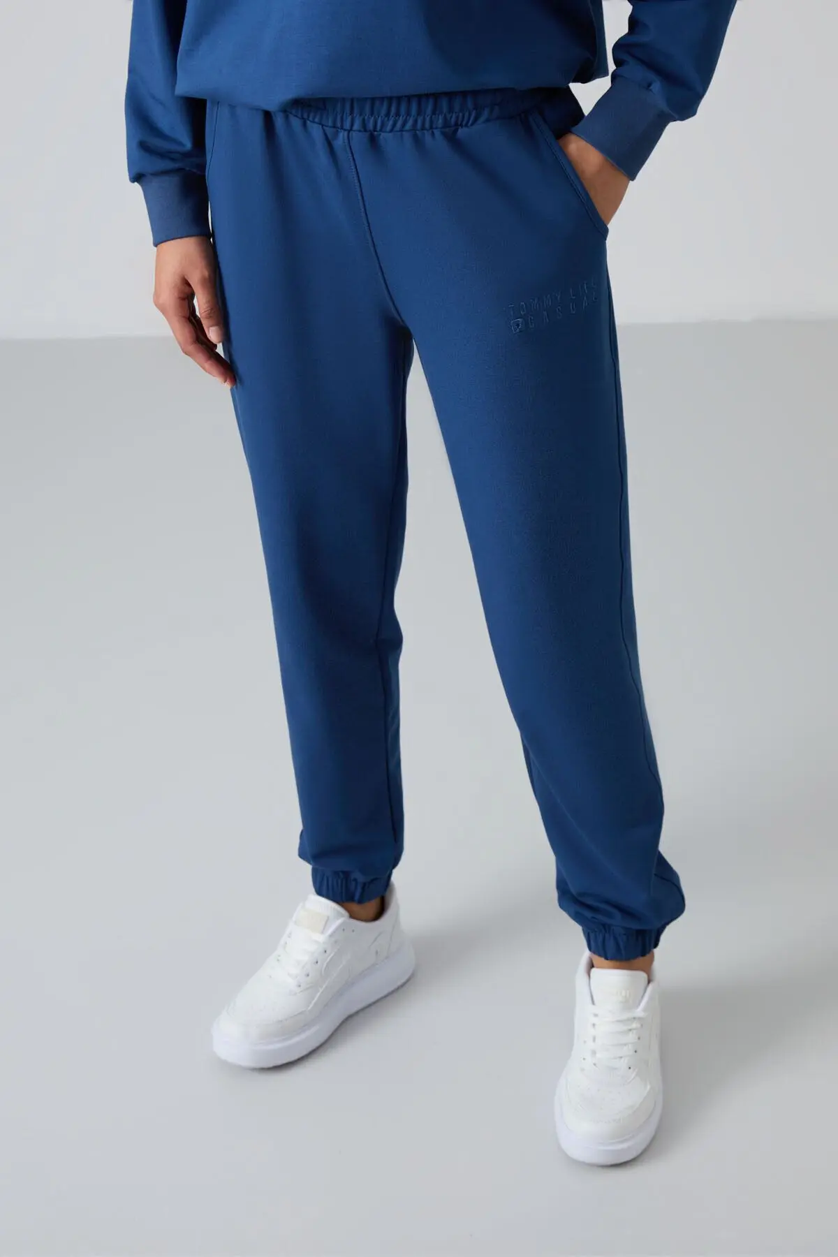 Parlament O Yaka Oversize Lastik Paça Kadın Eşofman Takım - 95287