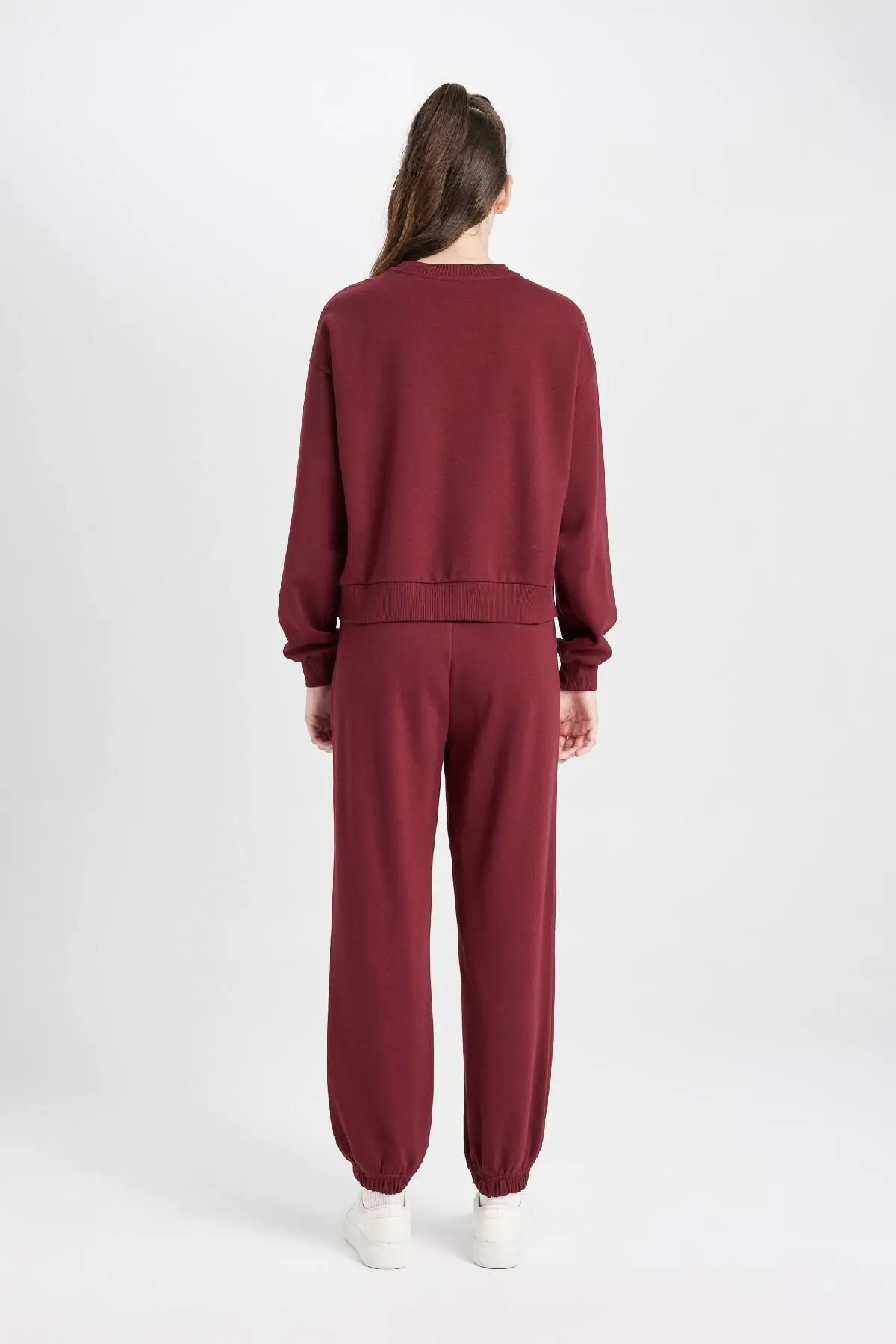 Normal Kalıp Basic Içi Kalın Polarlı Bisiklet Yaka Beli Lastikli Pamuklu Eşofman Takımı D8022axns